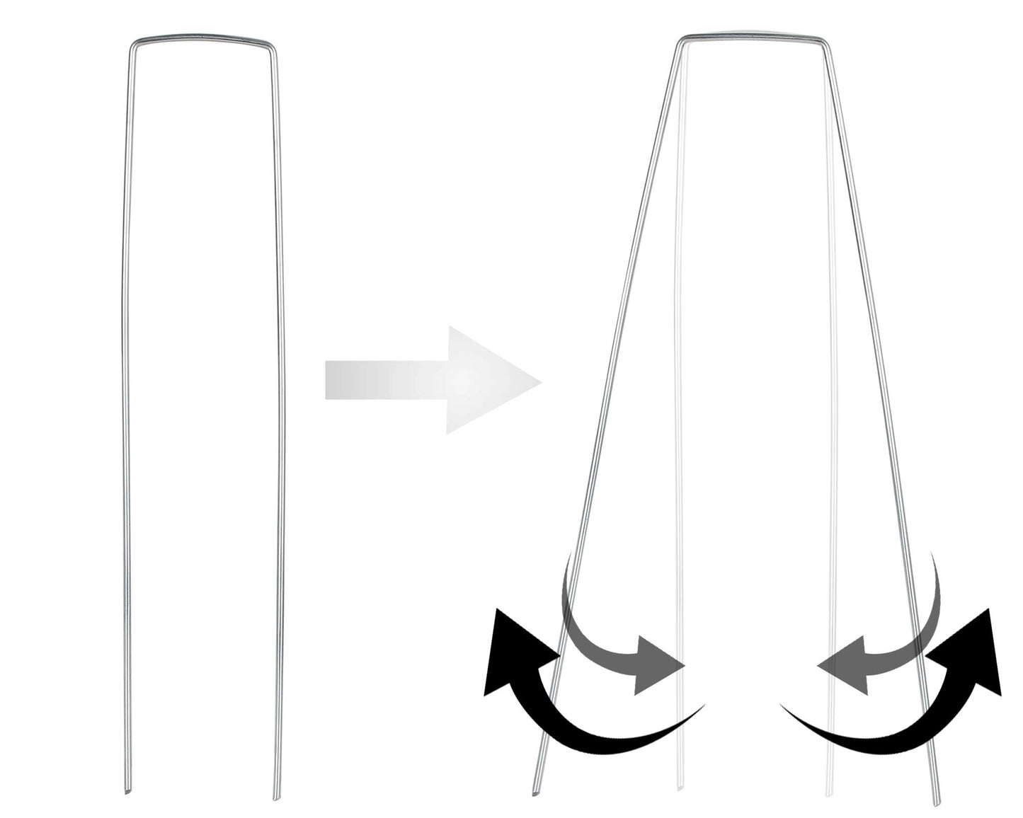 200 Pack 8 Inch Landscape Staples, Heavy Duty 11 Gauge Galvanized Steel Garden Stakes Staples Securing Pegs U-Shaped Pins for Securing Irrigation Tubing Fabric Weed Barrier Ground Sheets