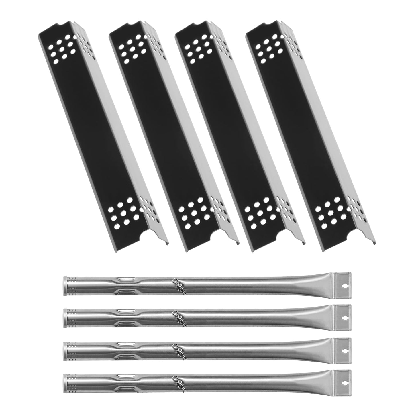 BBQ Replacement Parts Kit for Master Chef G45313 G45308 G45323 G45306 G45309 G45307 & Charbroil 463241313 463241013 463241413 Gas Grills, Heat Shield Plates and Grill Burner Tubes