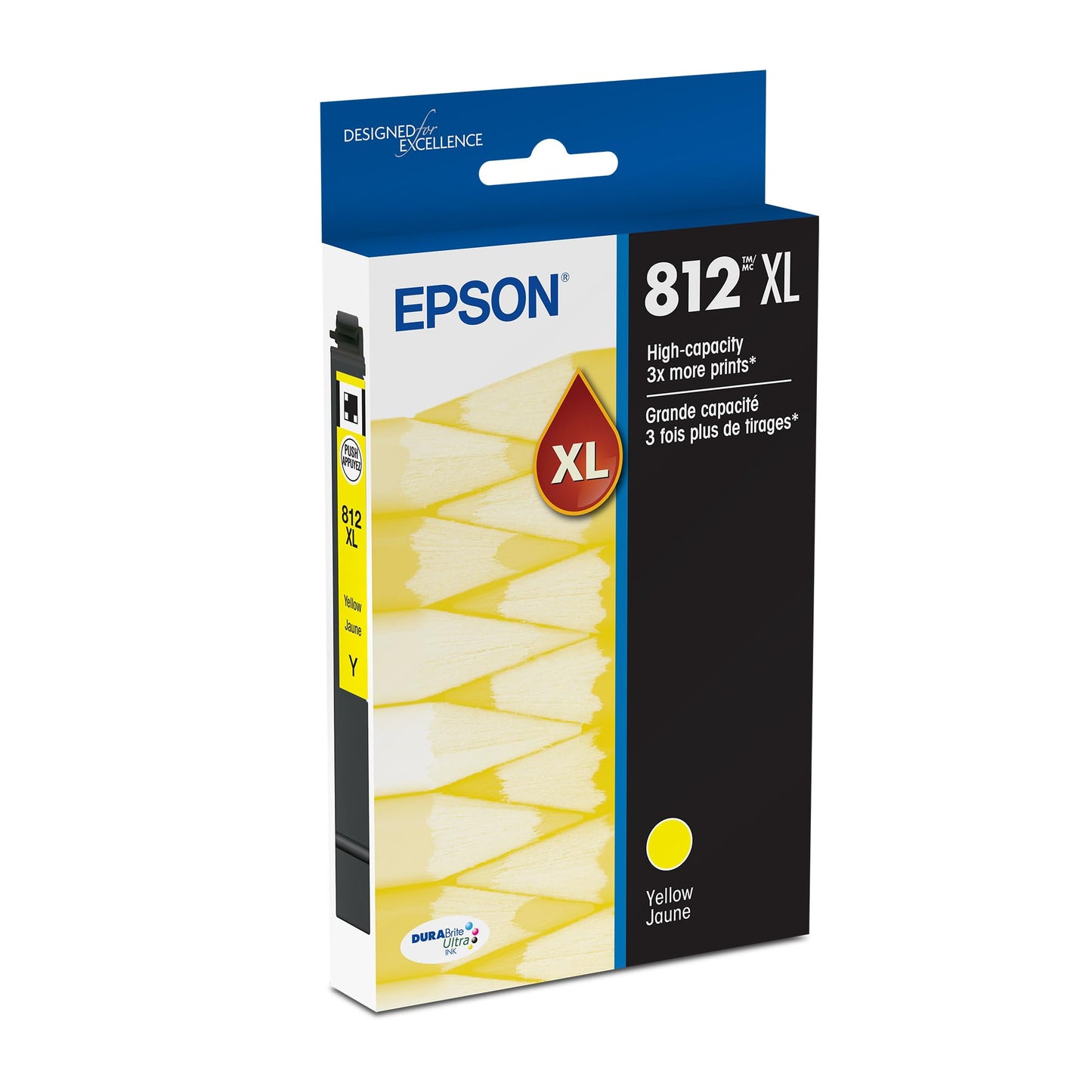 Epson 812 DURABrite Ultra Ink High Capacity Yellow Cartridge (T812XL420-S) Works with Workforce Pro WF-7310, 7820, 7840, EC-C7000