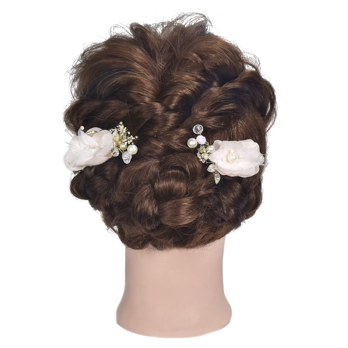 20" -22" Training Head with Human Hair Mannequin Head Manikin Doll Head for Brading Hair Hairdressing Hair Styling Head with Free Table Clamp