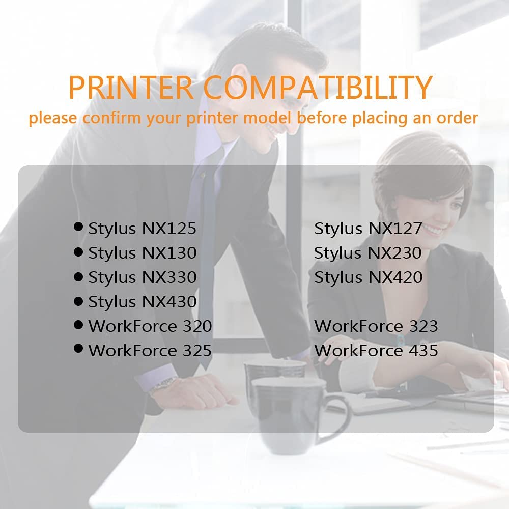 Run Star 124 Remanufactured Ink Cartridge Replacement for Epson 124 T124 Work for NX125 Stylus NX127 NX130 Stylus NX230 NX330 Stylus NX420 NX430 Workforce 320 323 325 435 Printer(3BK/C/M/Y,6 Pack)