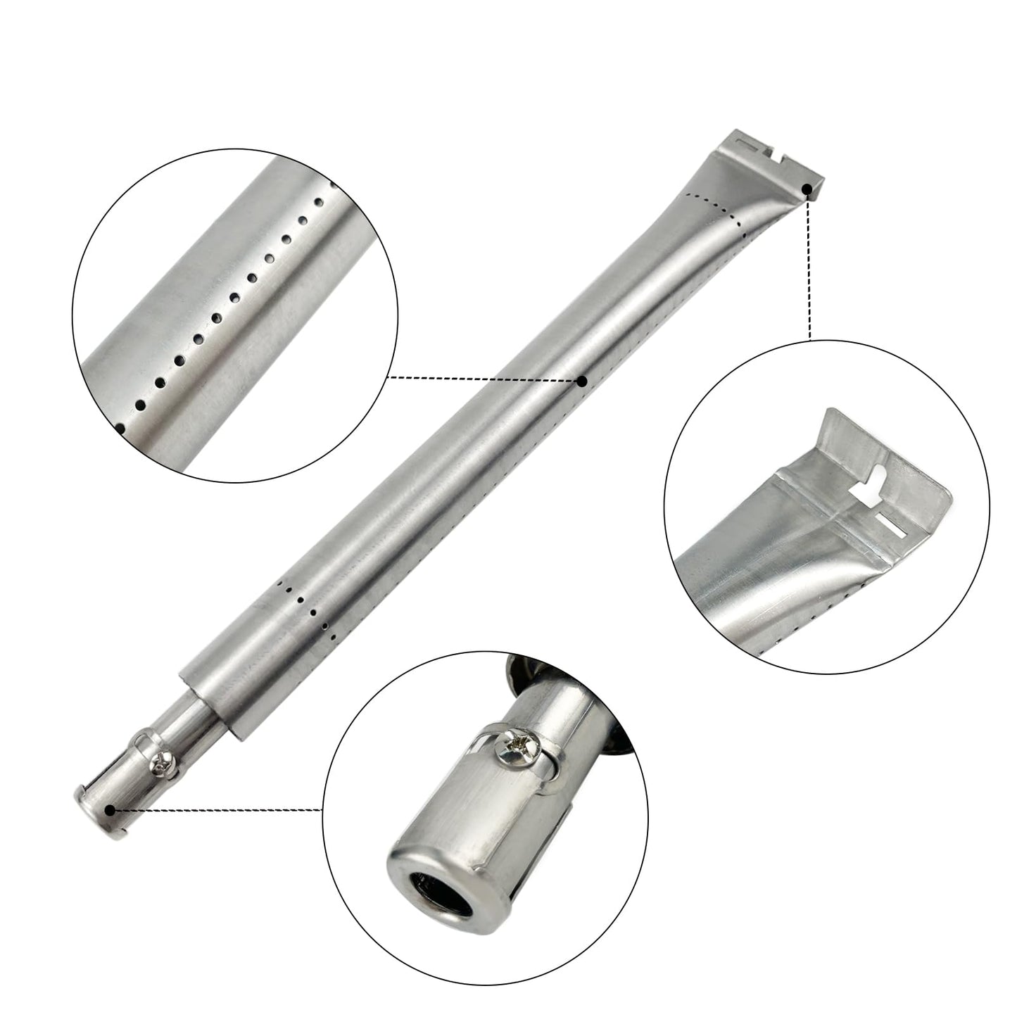 BBQSAVIOR BP61 BBQ Tube Burner Replacement Parts for Broil King Baron, Broil-Mate, Grillpro and Other Gas Grills, 15 13/16 inch x 1 1/4 inch, 4-Pack
