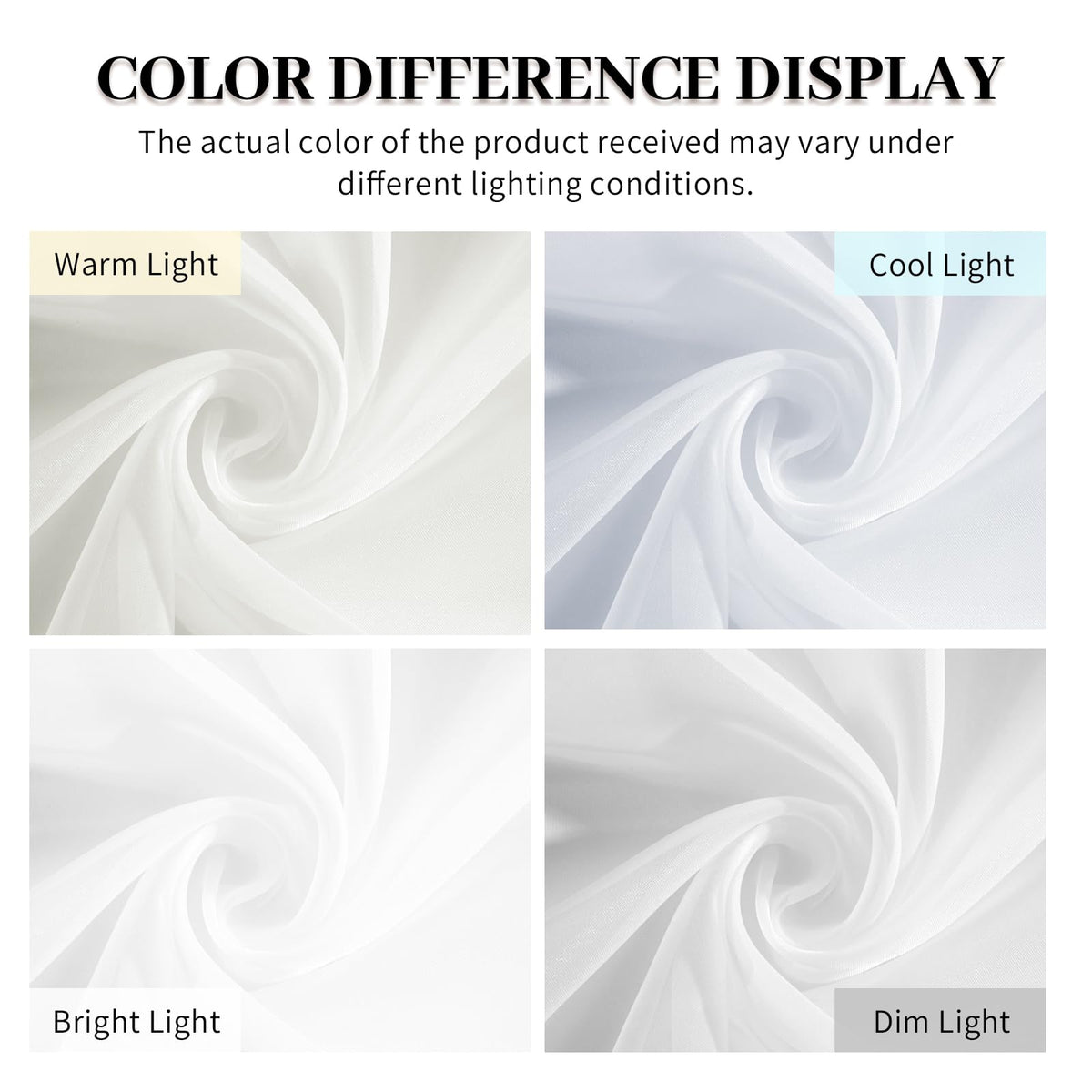 LumiLoom Sheer Curtains 84 Inch Long, 100 Inch Wide Rod Pocket Sheer Voile Window Drapes for Living Room, Bedroom, Light Filtering, 100" W x 84" L, 2 Panels White Curtains
