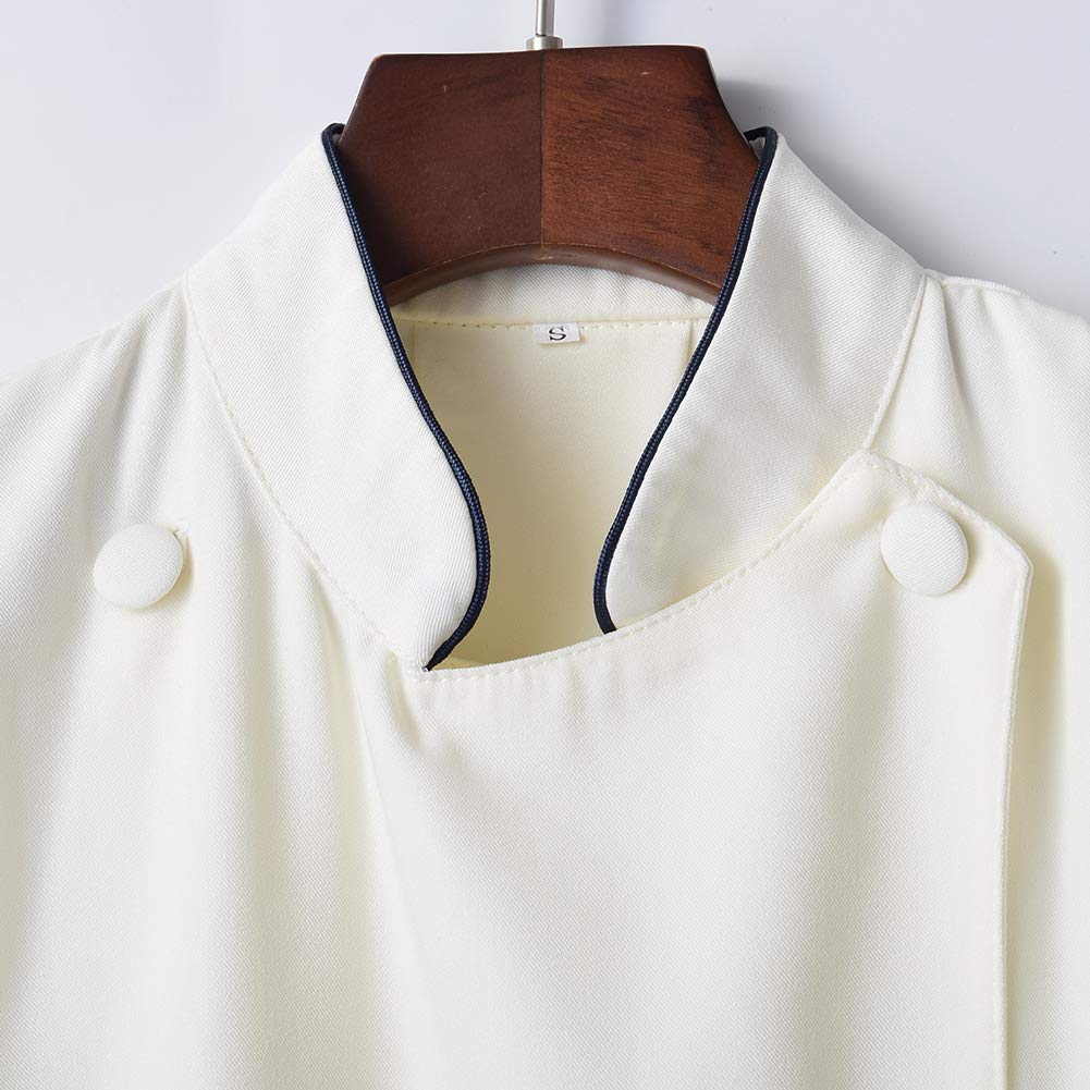 BLESSUME Men Women Anglican Cassock Clergy Pulpit Cassock Robe Altar Server Vestment, Beige, Large