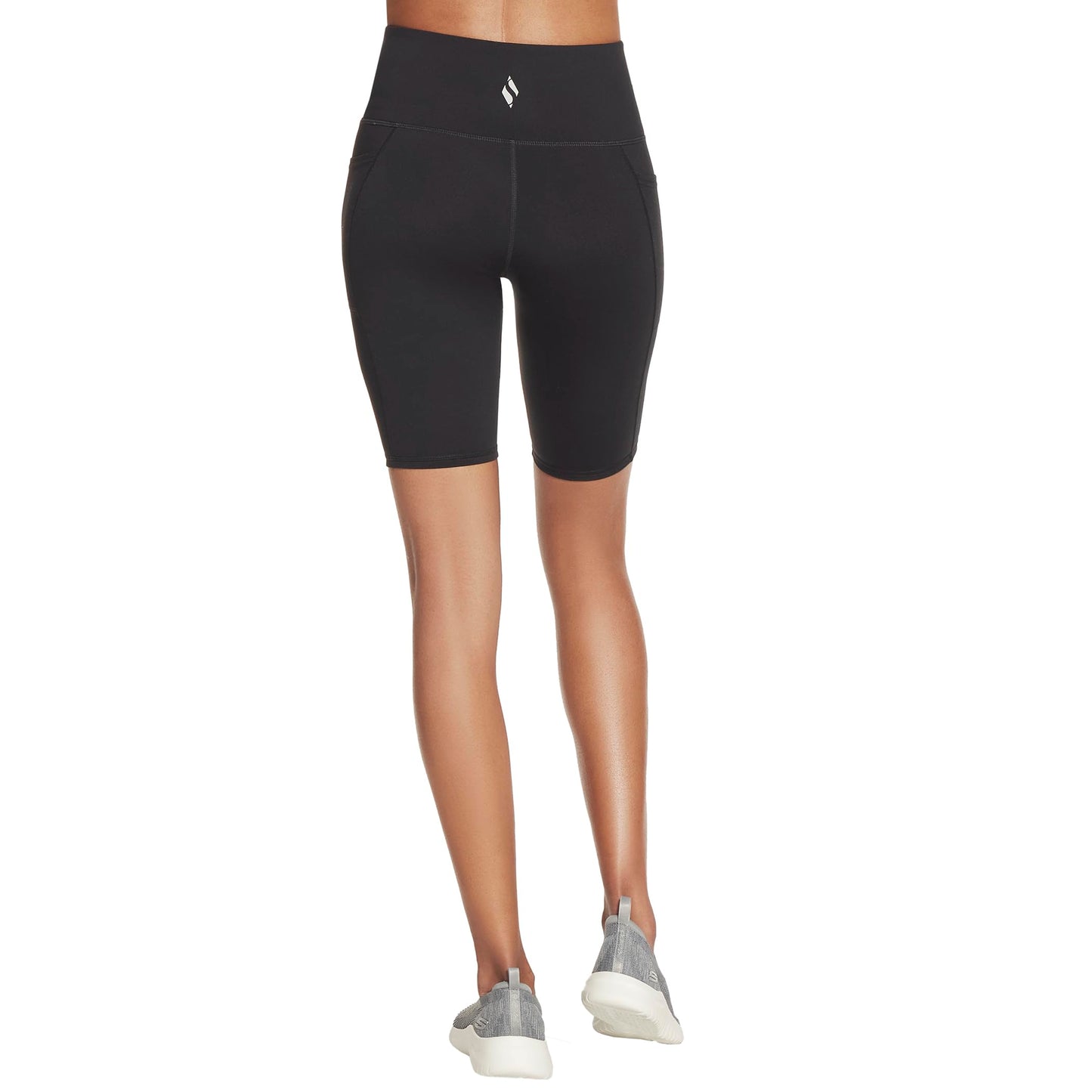 Skechers Women's Go Walk High Waisted 10" Bike Short, Black, X-Large