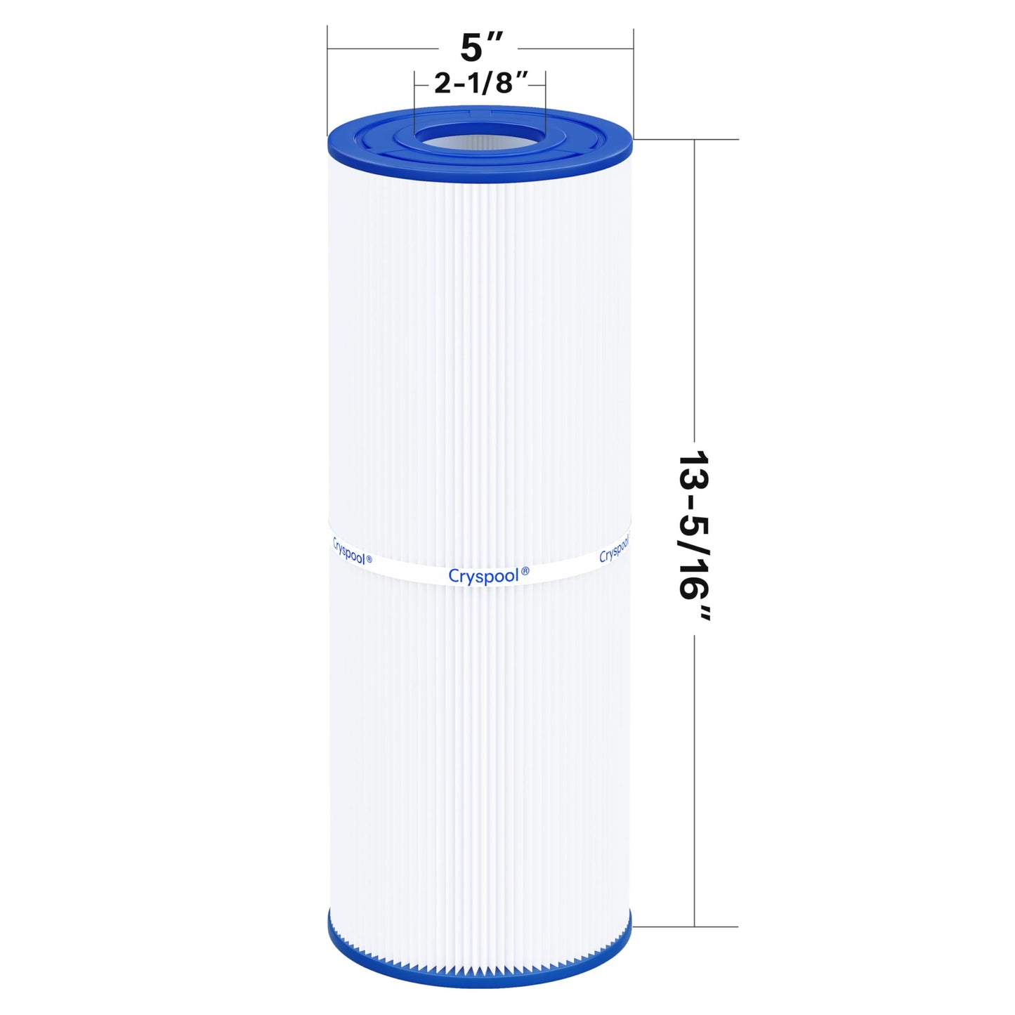 Cryspool 04072 Filter Compatible with C-4326 Hot Tub Filter, FC-2375, 3005845, R172327, R173429, 33521, 25392, 817-2500, 5X13 Spa Filter, 25 Sq. Ft Spa Filter Cartridge, 2 Pack