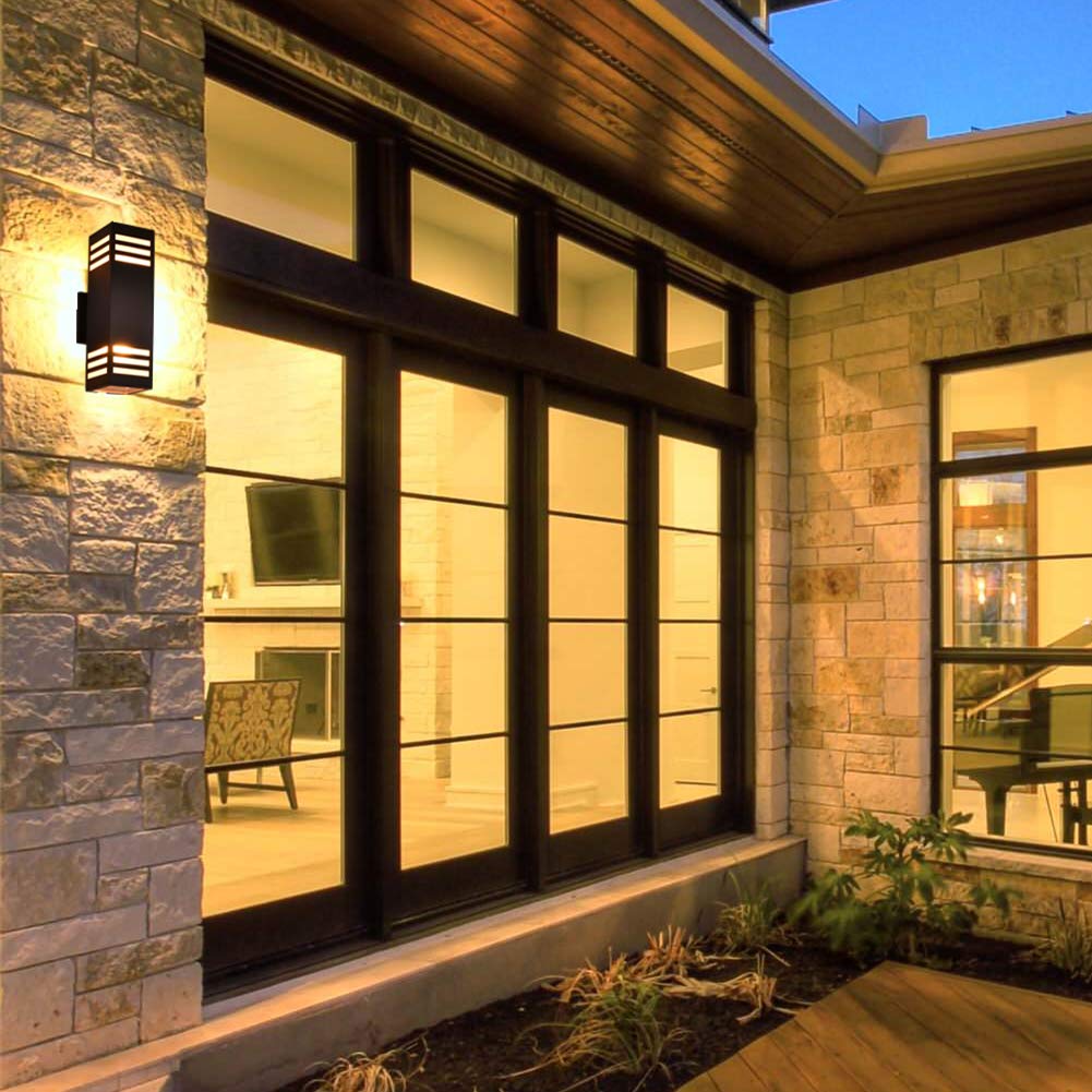 2 Pack Outdoor Wall Lights, Outdoor Light Fixtures Wall Mount, IP65 Waterproof Porch Lights Outdoor, Modern Outdoor Lighting Aluminum Wall Sconce for Garage, Patio, Oil Rubbed Bronze, Housen Solutions