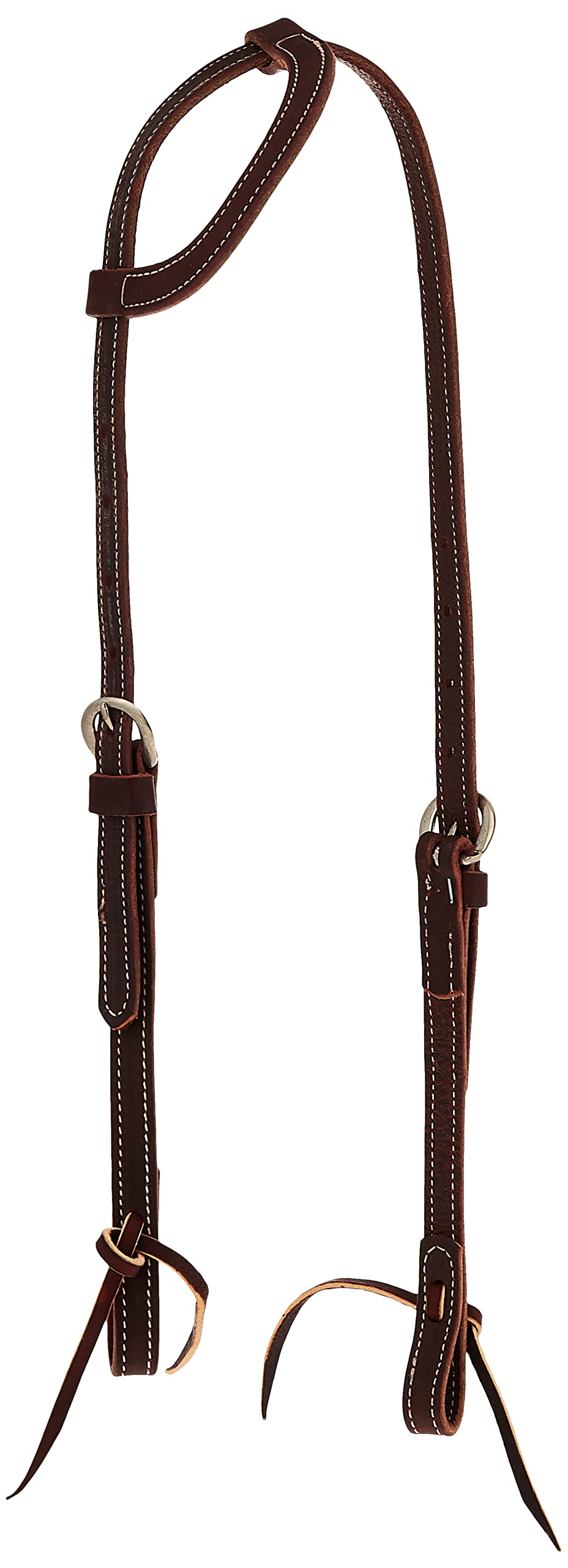 Weaver Leather Latigo Leather Flat Sliding Ear Headstall Burgundy,One Size