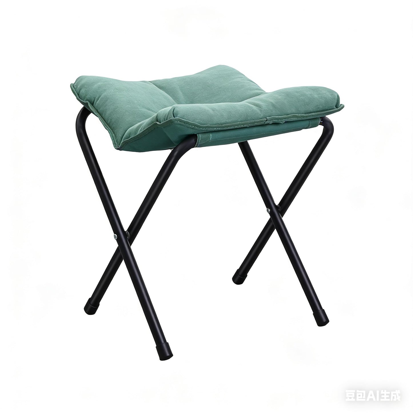 Foldable Ottoman Foot Rest, Foot Stool with Soft Cushion, Compact Lazy Sofa Stool for Living Room Bedroom Office Dorm RV (Green)