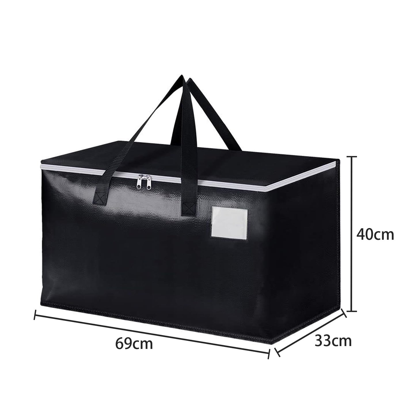 6 Pack Extra Large Moving Bags, Heavy Duty Storage Tote Bags, Travel Duffel Storage Bags, Foldable Moving House Storage Bags with Zippers and Handles for Comforters, Clothes, Bedding (6 Pack Black)