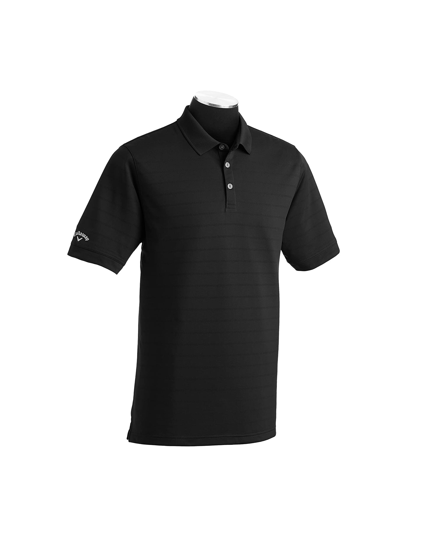 Callaway Men's Golf Short Sleeve Pique Open Mesh Polo Shirt, Black, 3X-Large
