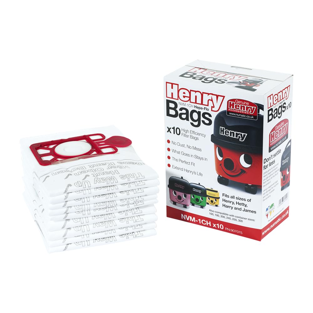Numatic NVM-1CH Numatic Henry Cleaner Bags - 1 Box (Pack of 10)