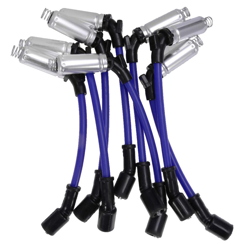 Vkinman 10.2MM High Performance Spark Plug Ignition Wire Replacement for Chevrolet, GMC, Buick, Hummer Cadillac Pontiac, Replaces 48322R 48322 7831