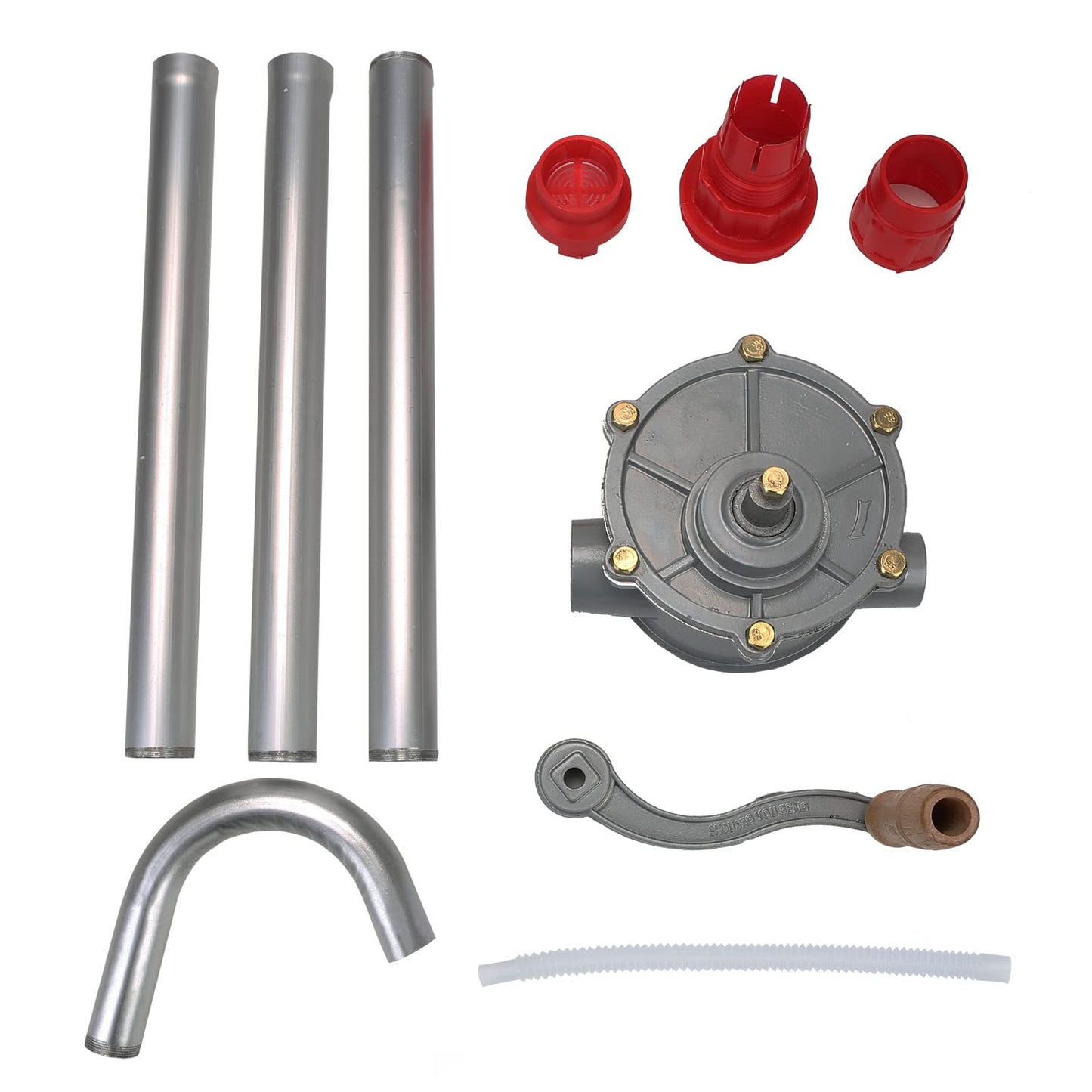 Vevitts 55 Gallon Drum Pump, Aluminum Alloy Rotary Hand Pump - Manual Hand Crank Pump Fits 15 to 55 Gallon Drums