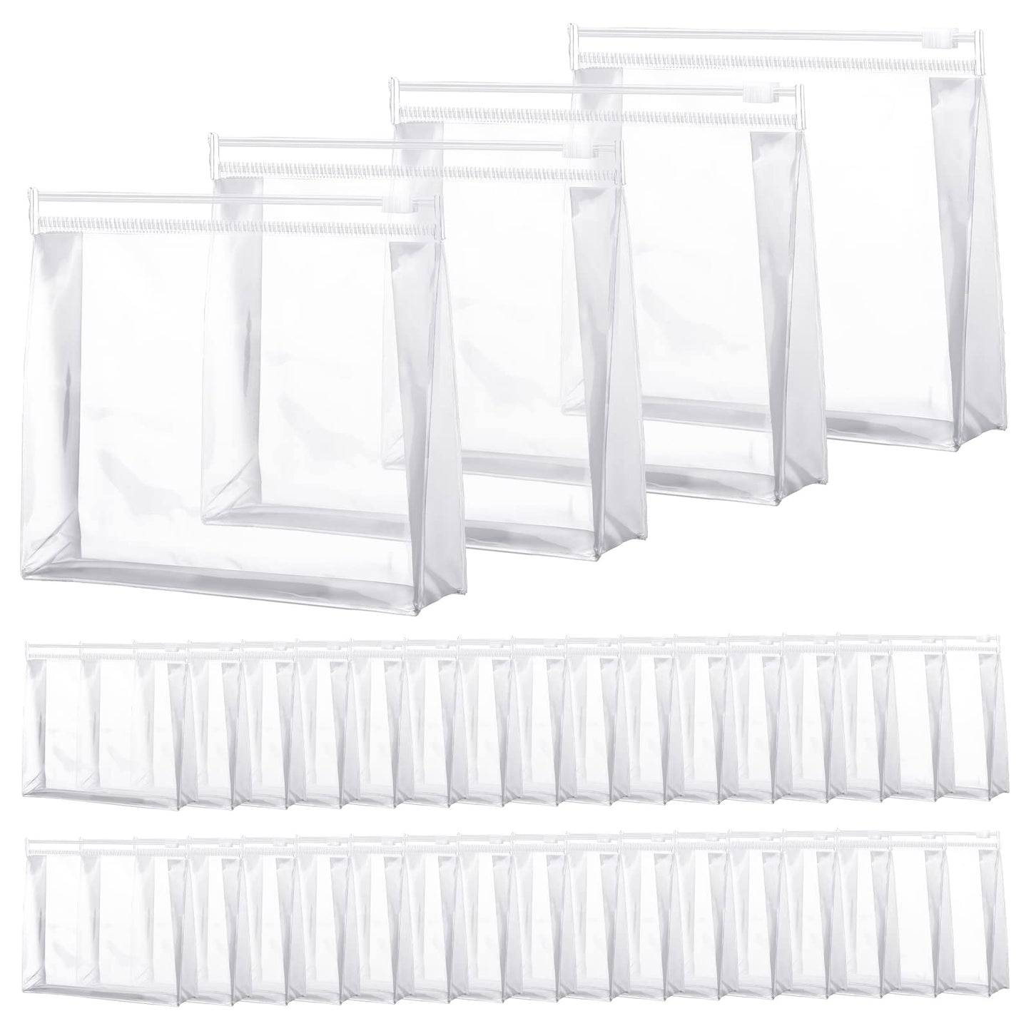 Xuniea 50 Pcs Mini Clear Makeup Bag Small Clear Zipper Pouch Travel Plastic Cosmetic Organizer Waterproof for Toiletries Swimsuit Bikini Bathing Suit(5.9 x 5.1 x 1.45 in,Transparent)