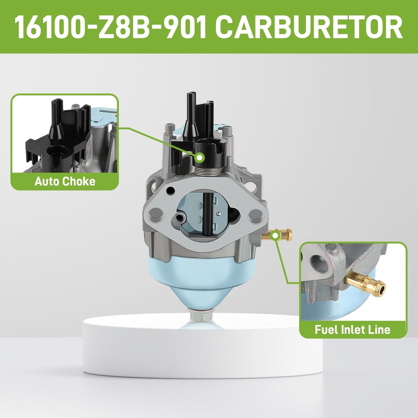 CARRBIA 16100-Z8B-901 Carburetor (BB76A A) Carb Assembly w/Tune up Kit Compatible with Honda Fits specific Engines HRR216K10 HRR216K11 HRR216K9 HRS216K5 HRS216K6 HRS216K7 Lawnmowers
