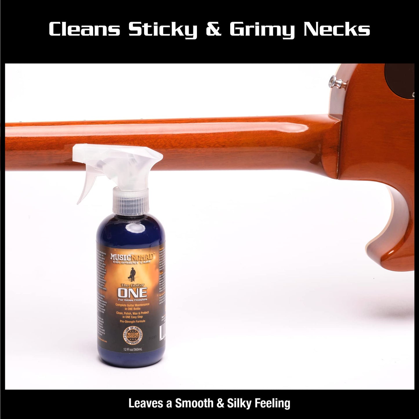 MusicNomad The Guitar One 12 -OunceTech Size-All in 1 Cleaner, Polish and Wax