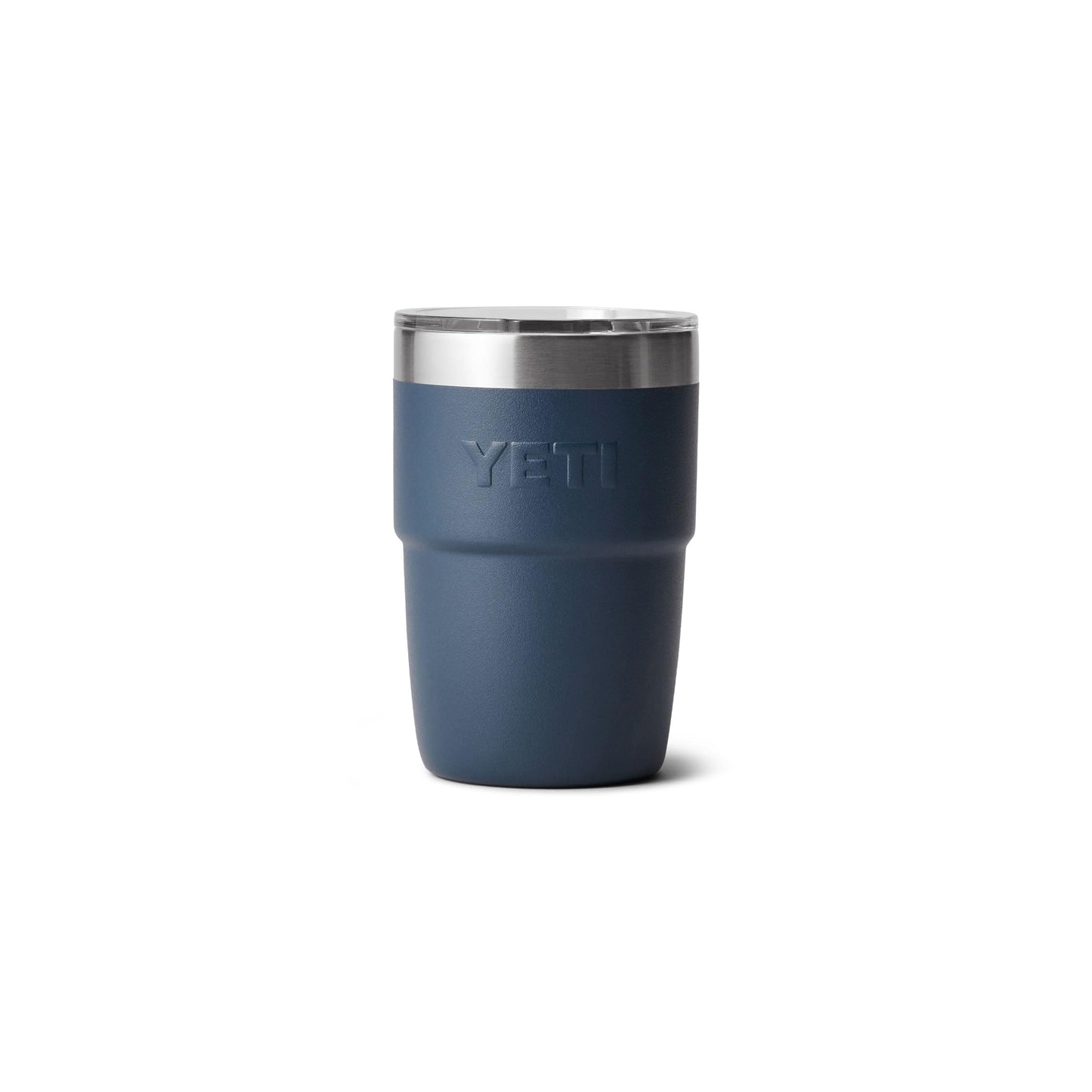 YETI Rambler 8 oz Insulated Coffee Mug with Lid - Stackable Double-Wall Vacuum Insulated Coffee Cup - DuraSip Ceramic Lining - Barista-Friendly Design - Stainless Steel - Dishwasher Safe, Navy