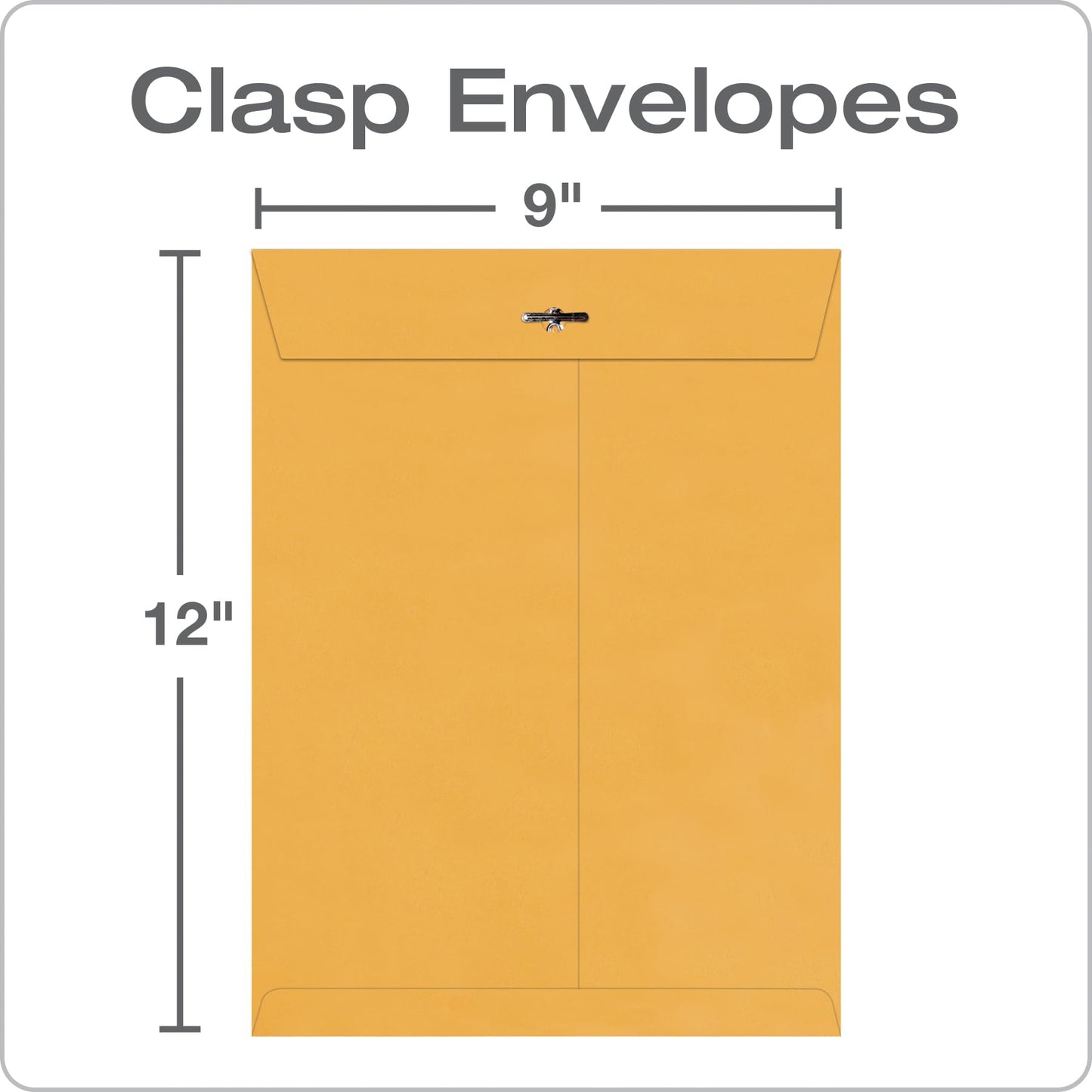 Quality Park Clasp 9 x 12 Inch 28lb Brown Kraft Envelopes 100 Count (37890)