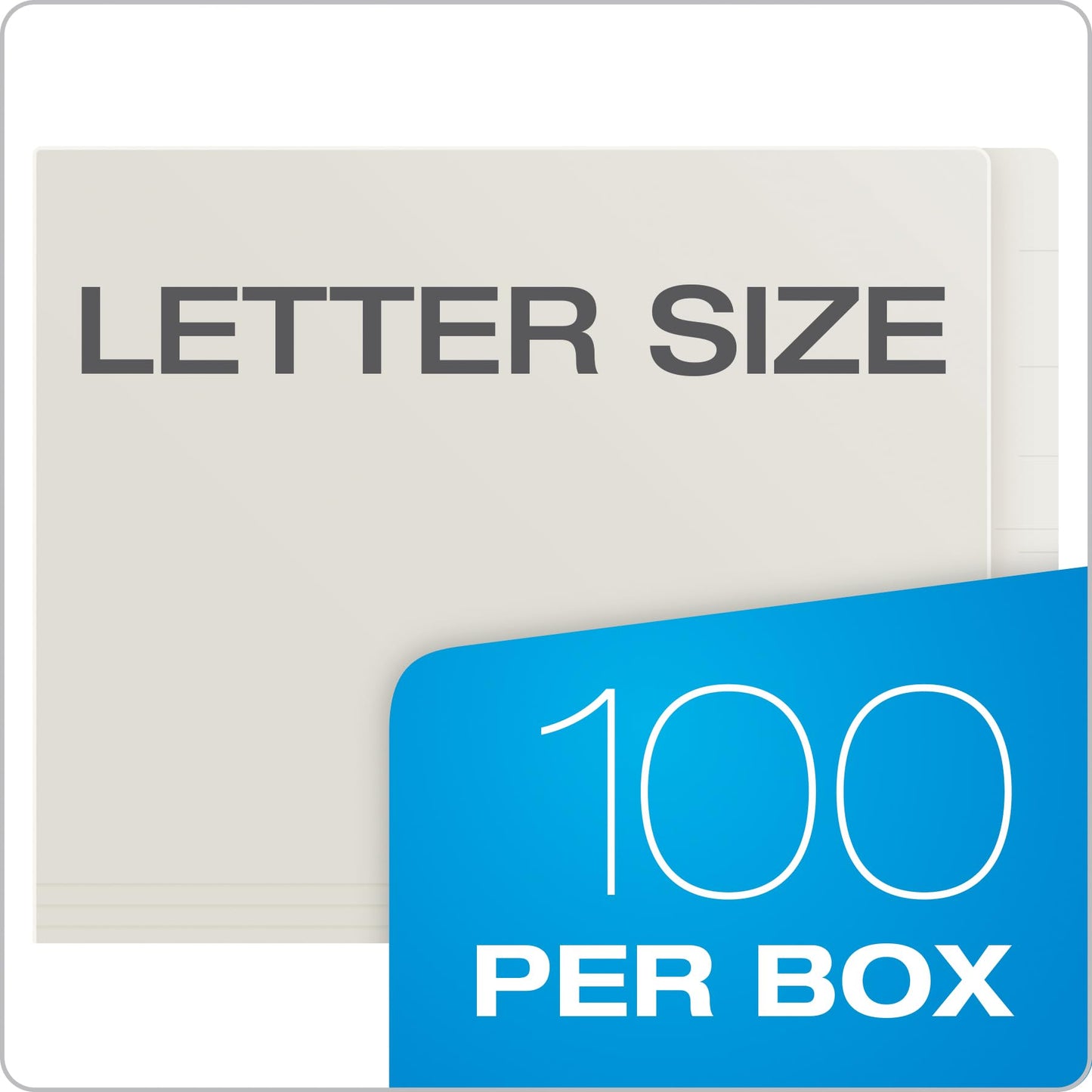Pendaflex File Folders, End Tab, Reinforced Full Tab, Letter Size, Ivory, 100-Pack, Durable Paper File Organizers for High-Traffic Filing and Professional Use