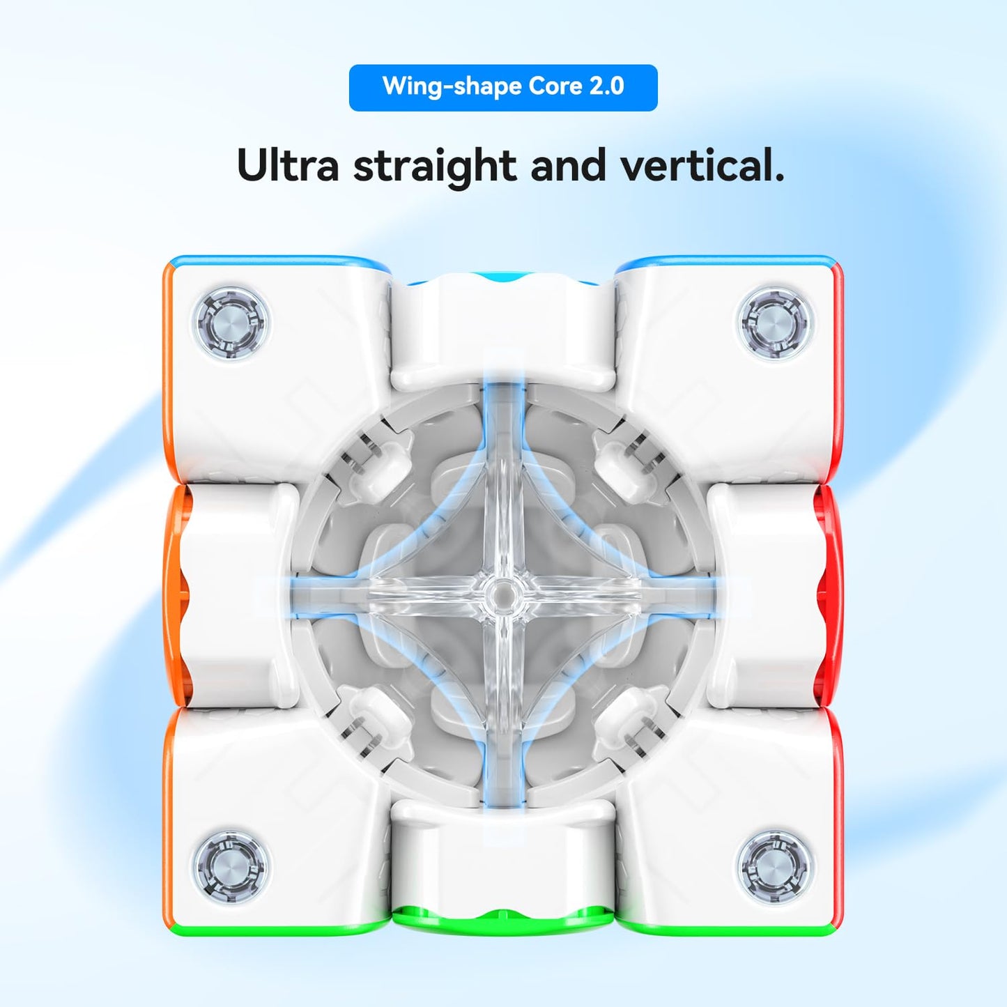 GAN356 M E Speed Cube 3x3 Magnetic, Customized 12 Tension Settings & 48 Clear Magnet Capsules, Practice Speedcube for Kids Adults Beginners Travel Games, Frosted Version