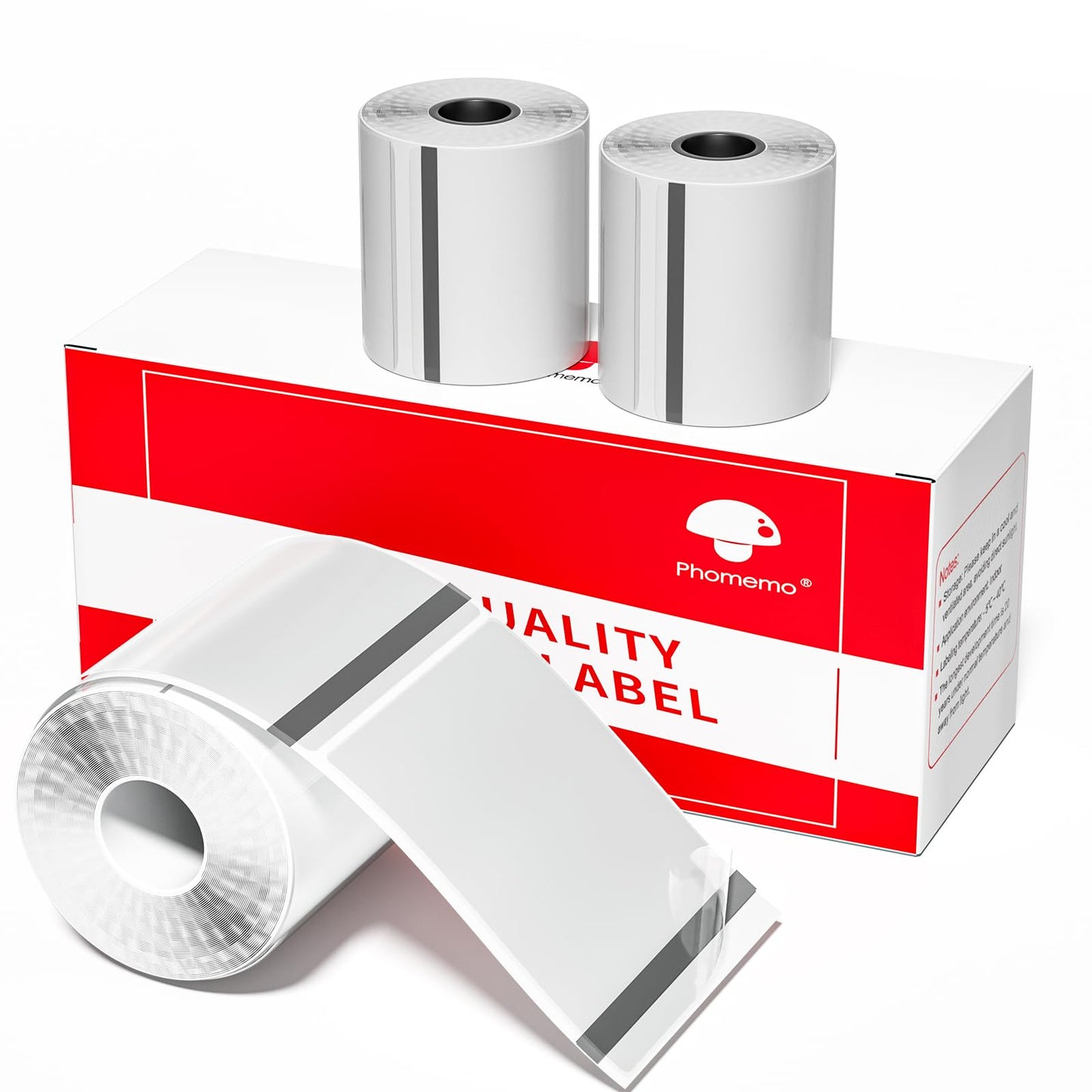 Phomemo 3 Rolls Transparent Labels, 1.57'' x 2.36'' (40 x 60mm) Sticker Labels for Phomemo M220 M110 M221 M120 M220 Label Maker, for Barcode, Qr Code, Box, Name