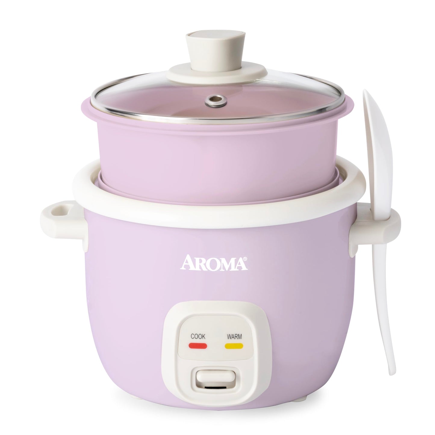 AROMA® CoreCoat Steaming Rice Cooker with Basket (4 Cups Cooked, 2 Cups Uncooked)