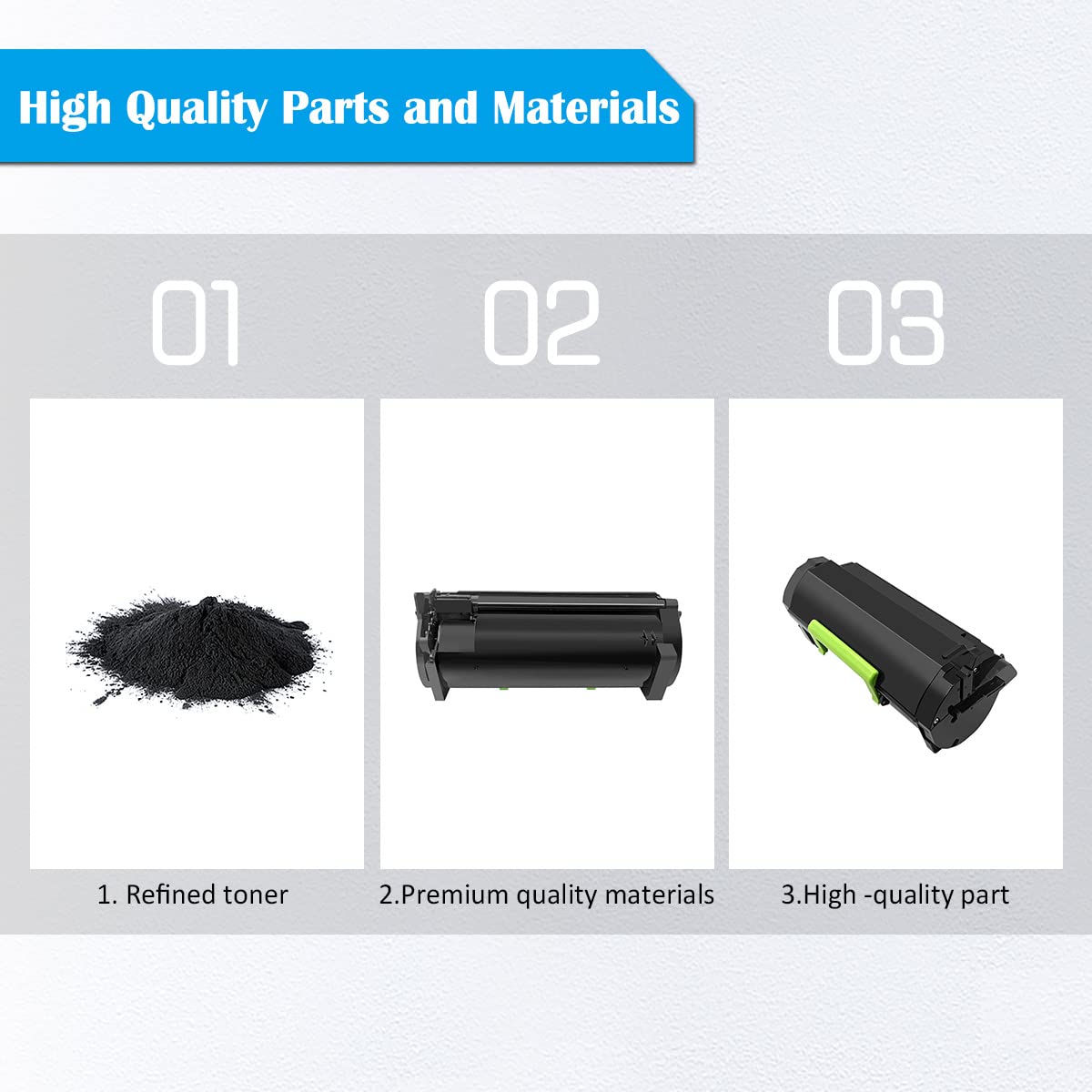 TOPRINT Compatible Toner Cartridge 501H 50F1H00 High Capacity 5000 Pages Black for Lexmark MS310d MS310dn MS312DN MS410d MS410dn MS415dn MS415dn MS510dn MS610de MS610dn MS610dte MS610dtn Printer