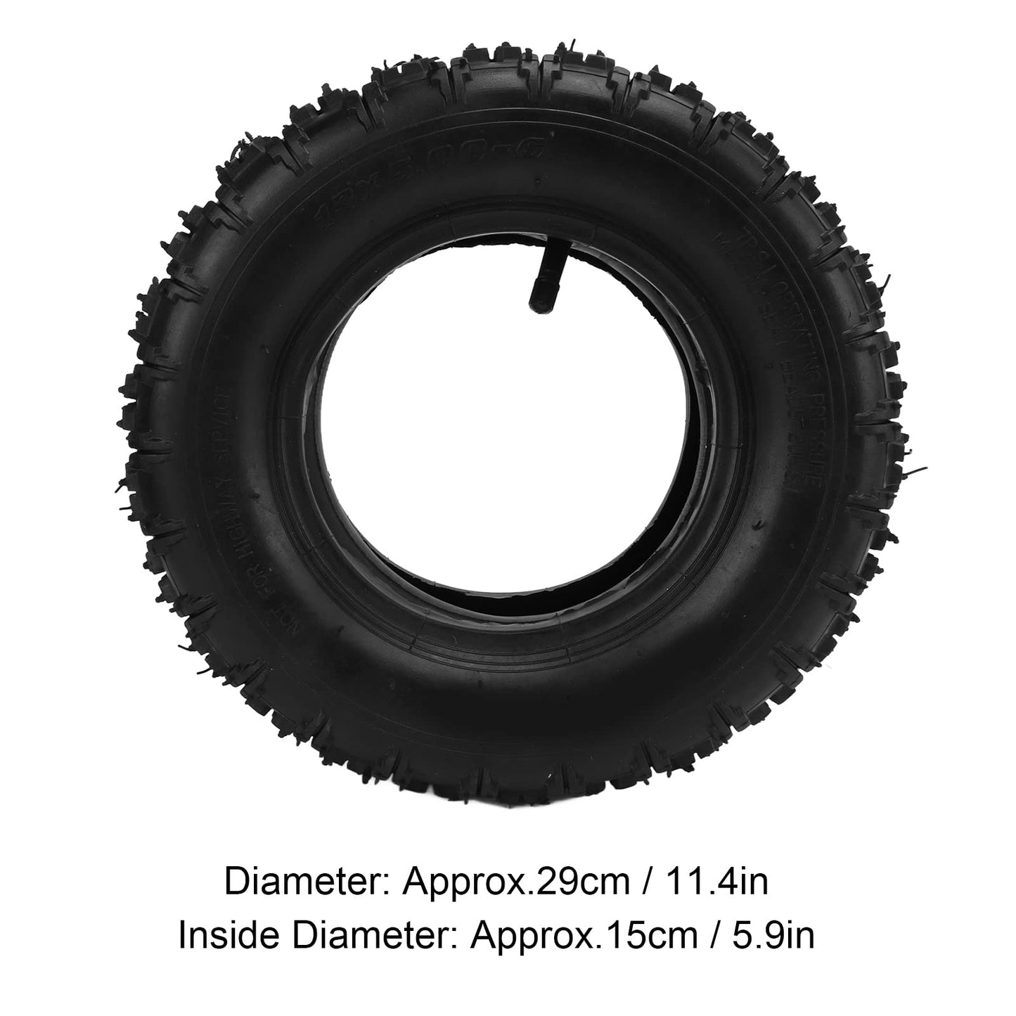 13X5.00‑6 Inner and Outer Tires, Professional 13X5.00‑6 Lawn Mower Tire Replacement with Straight Valve Stem Thickening Universal Off Road Car Lawn Mower Snow Plow Beach Tires