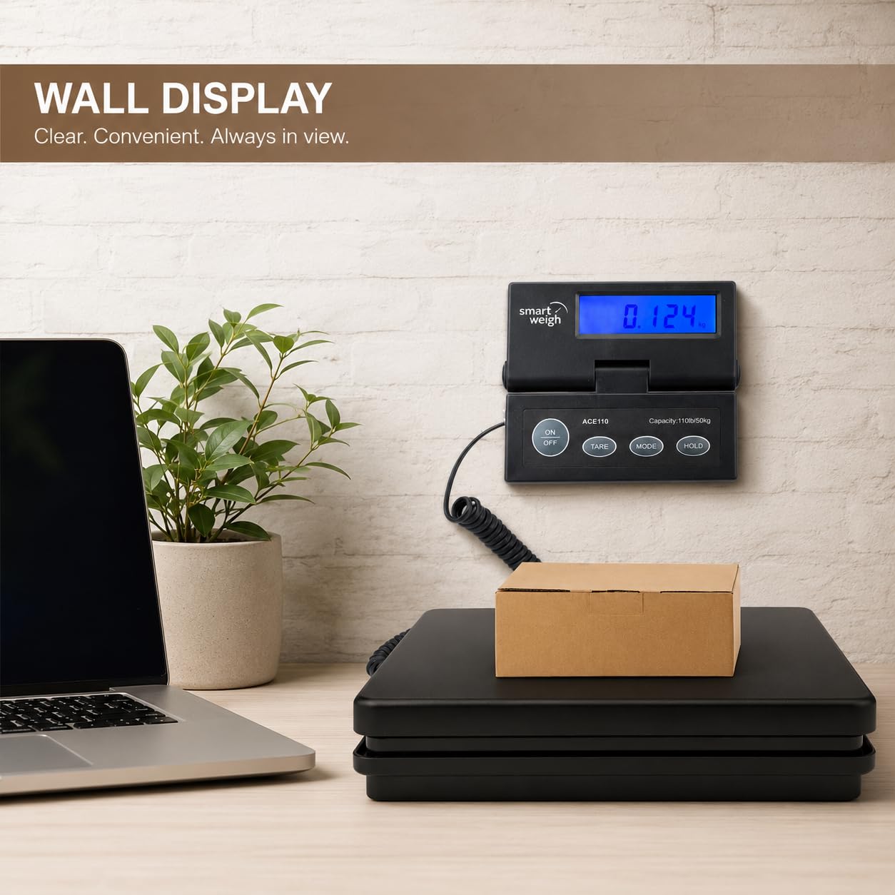 Smart Weigh Digital Shipping and Postal Weight Scale, 110 lbs x 0.1 oz, UPS USPS Post Office Scale