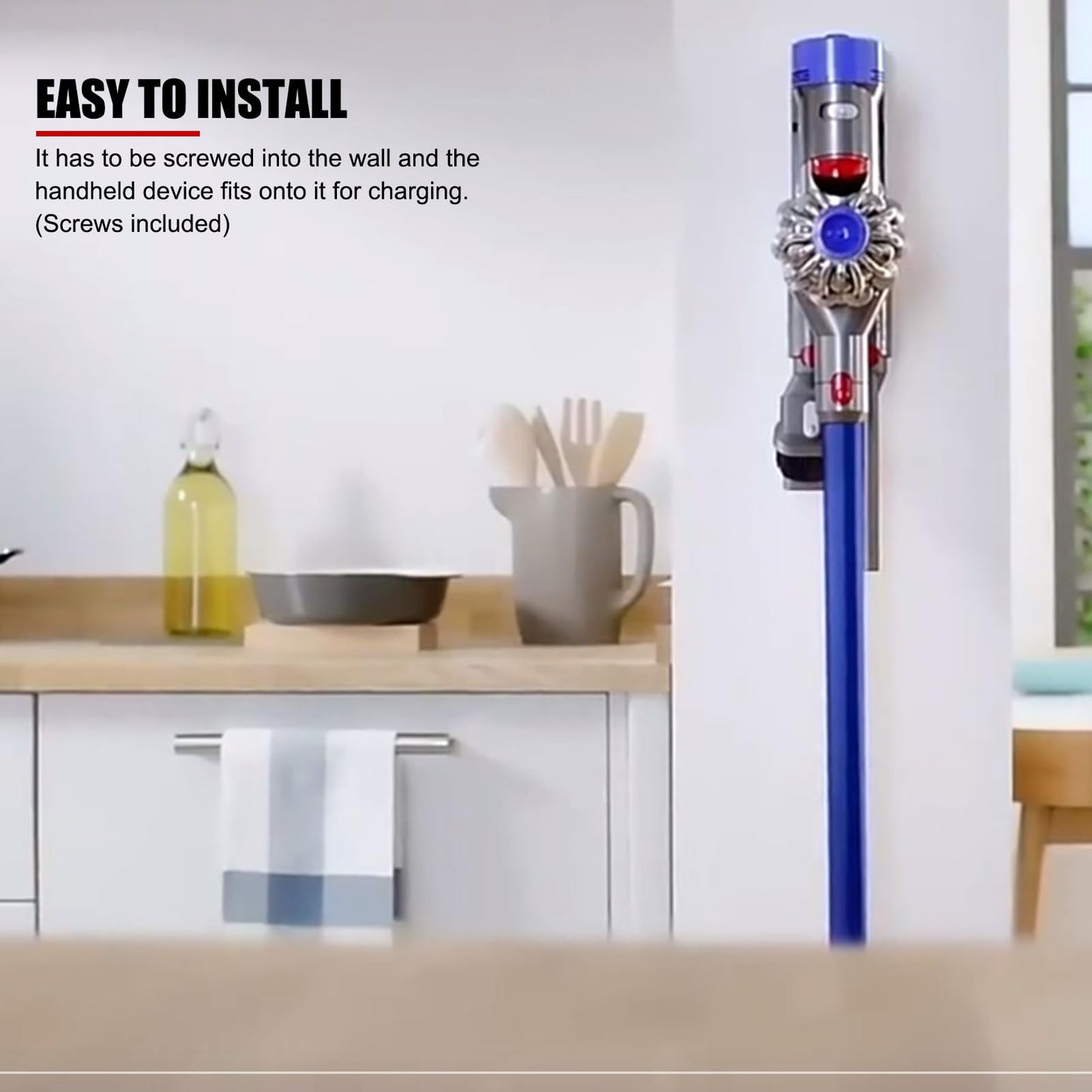 Wall Mounted Charging Dock Station Suitable for Dyson V7 V8 Series Handheld Vacuum Cleaner Replacement Accessories, Vacuum Cleaner Wall Mount Bracket