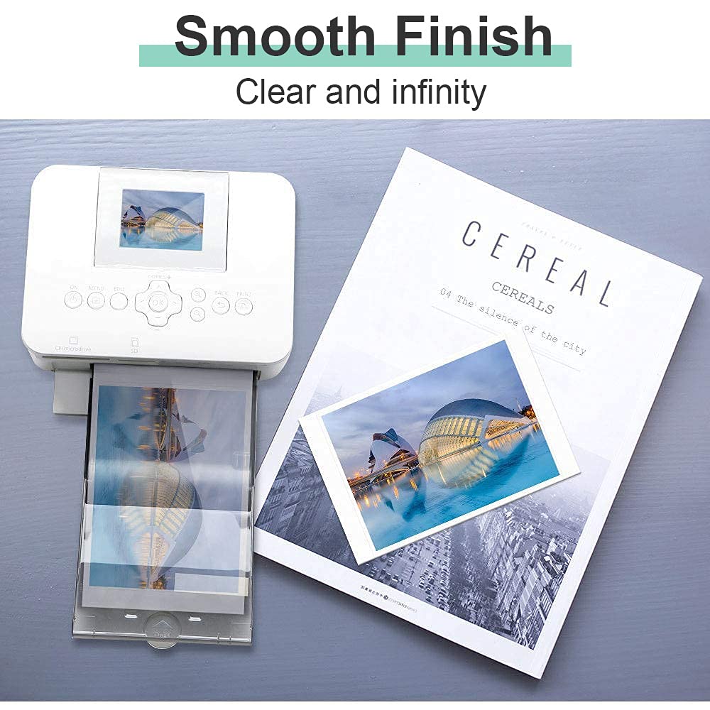 Compatible Canon Selphy CP1500 Paper and Ink KP-108IN KP108 3 Color Ink Cartridges and 108 Sheets 4 x 6 inch Paper Glossy for Canon Selphy CP1500, CP1300, CP1200, CP1000 Photo Printers