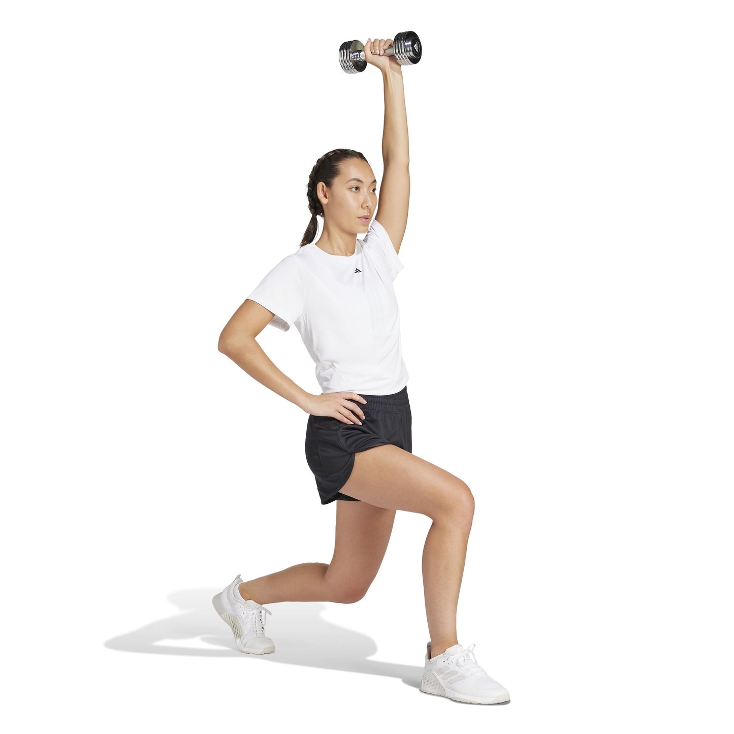 adidas Women's Pacer Essentials Knit High-Rise Shorts, Black, Medium/5" Inseam