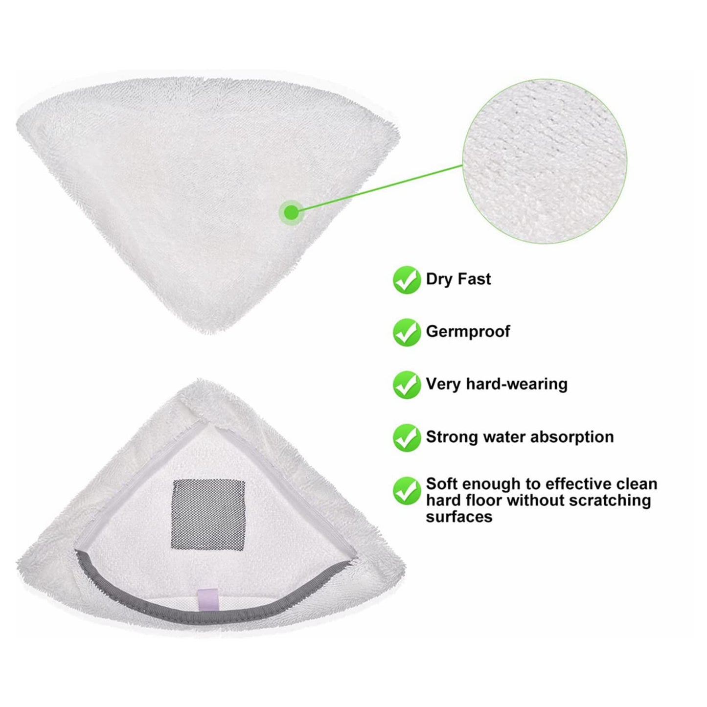 12 Pack Replacement Pads for Bissell PowerEdge/PowerForce Lift-Off Steam Mop 2078, 2165, 20781 Series Vacuum Cleaner Spare Part Pad Accessory