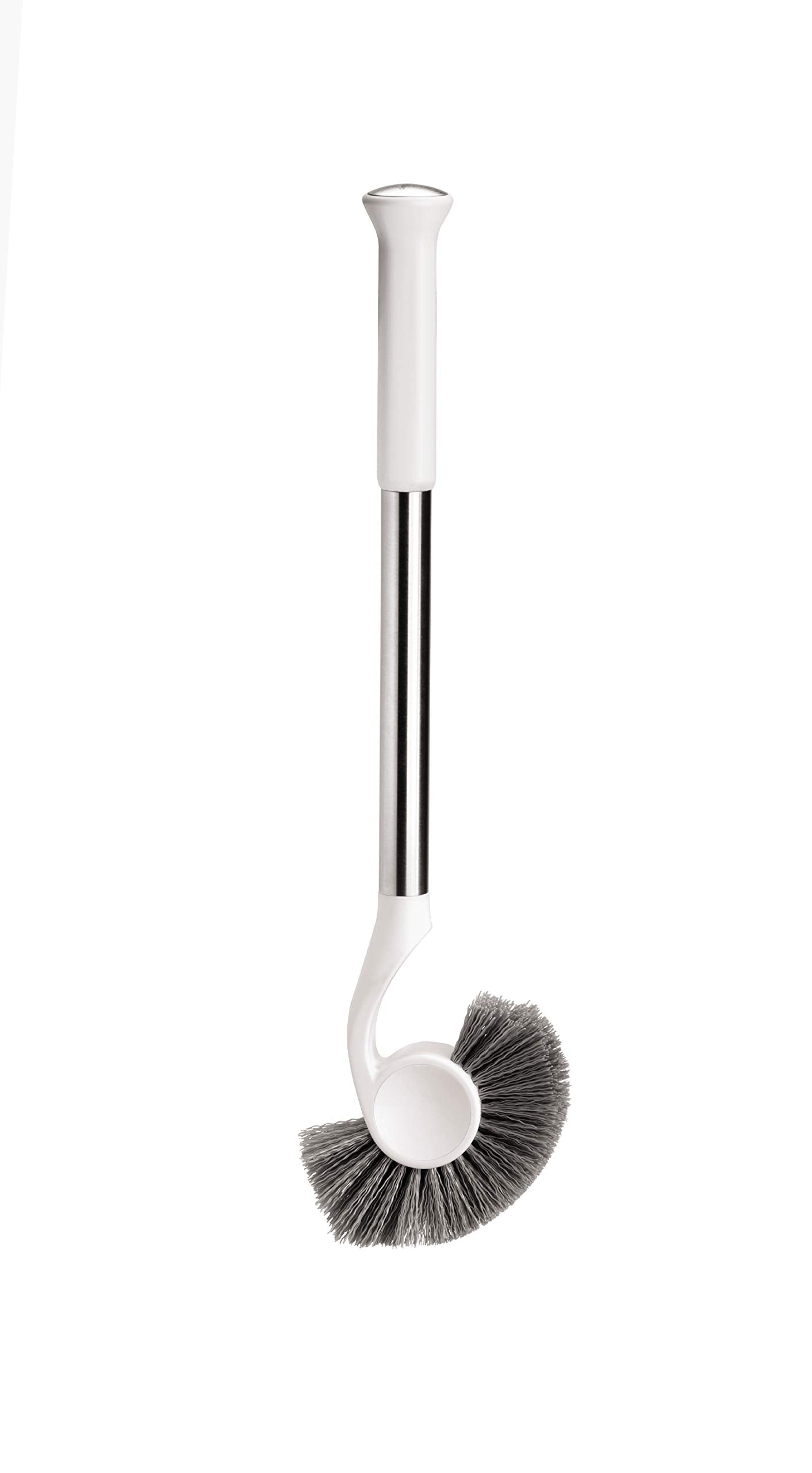 simplehuman Toilet Brush with Caddy, Stainless Steel, White