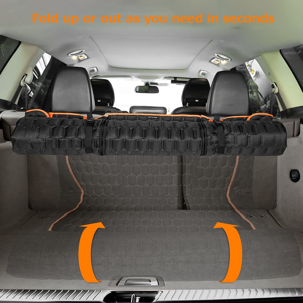 KYG Dog Cargo Liner SUV with Bumper Flap Protector, Waterproof Pet Trunk Cover Oversized 135x230cm Nonslip Cargo Cover Large Pocket, Universal Fit