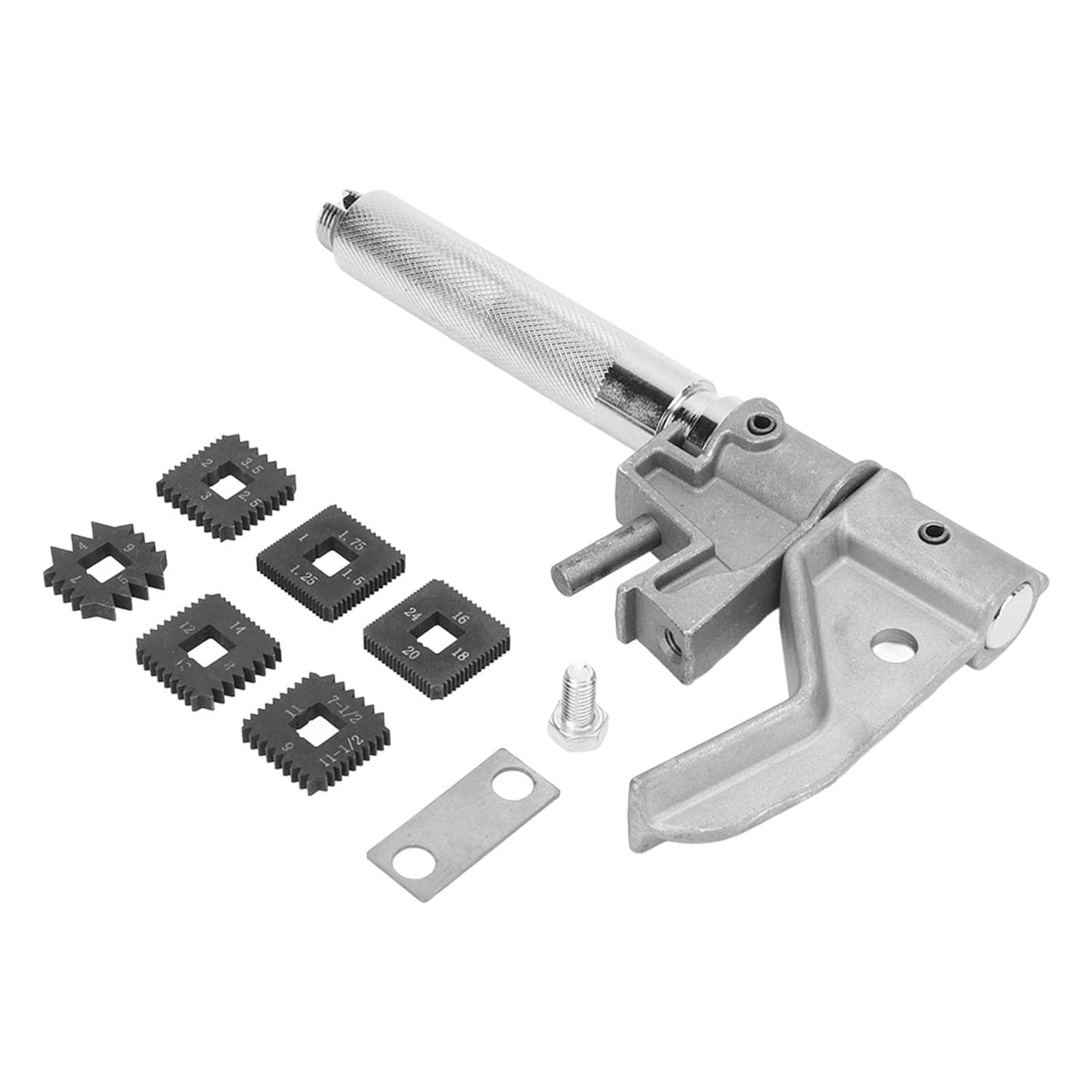 OTC 7402 and 202817 Universal Outside Thread Chaser Repair Tool for 1-1/4in to 5in O. D. External Thread Repair Tool for Wheel, RV, ATV, Truck, Aluminum Silver