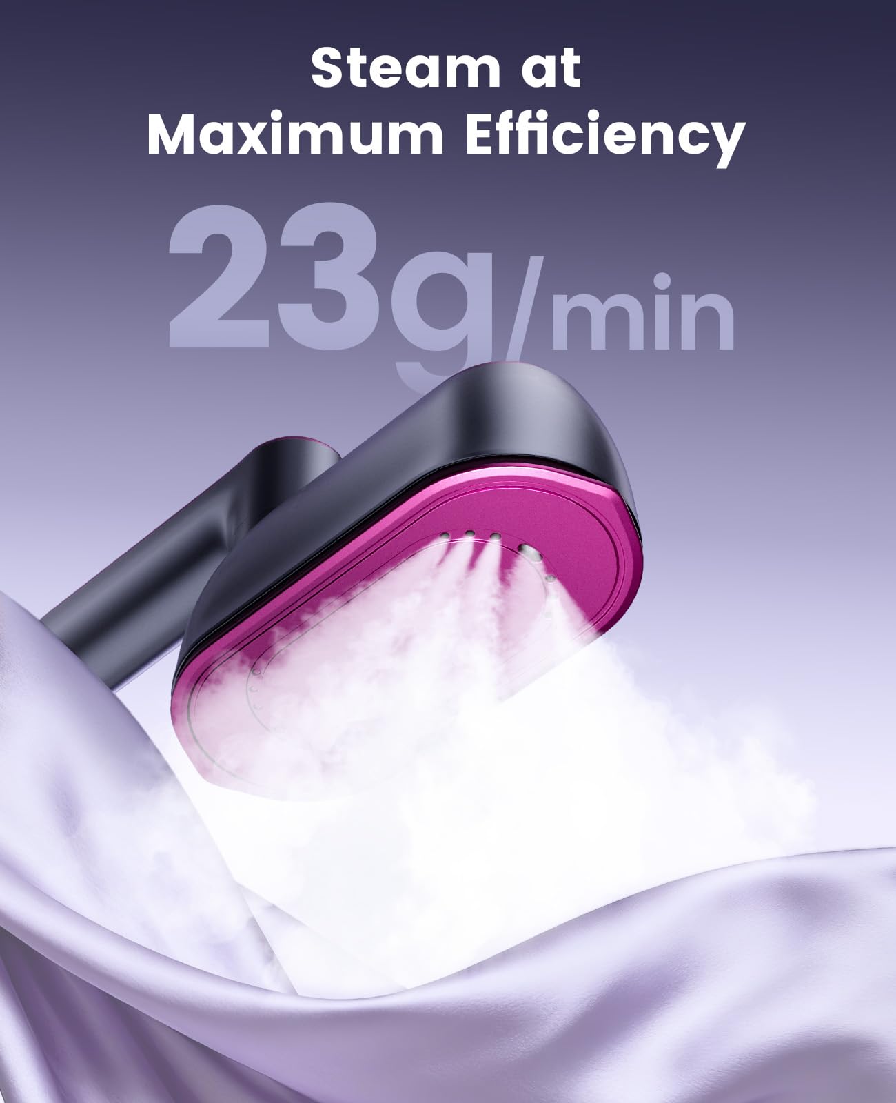 Jack ＆ Rose Steamer Clothes,8s Fast Heat-up Travel Steam Iron,Portable Clothing Steamer with Large Ceramic Heat Panel & 180° Rotating Handle