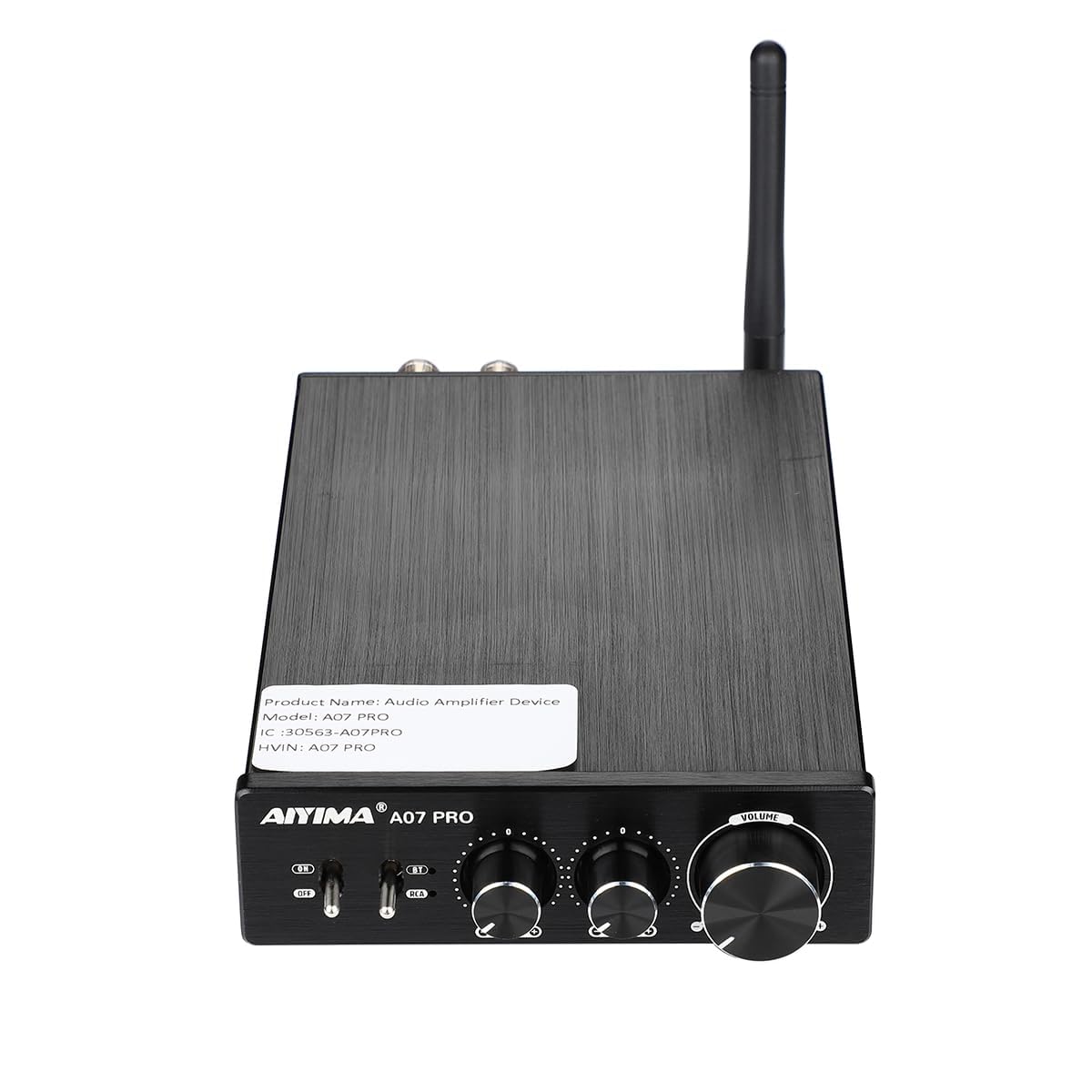 [Upgraded] AIYIMA A07 Pro TPA3255 Power Amplifier Bluetooth 5.2 300Wx2 HiFi Class D Stereo Digital Audio Amp 2.0 Sound Amplifier with Bass Treble Control& Line Output + Power Adapter