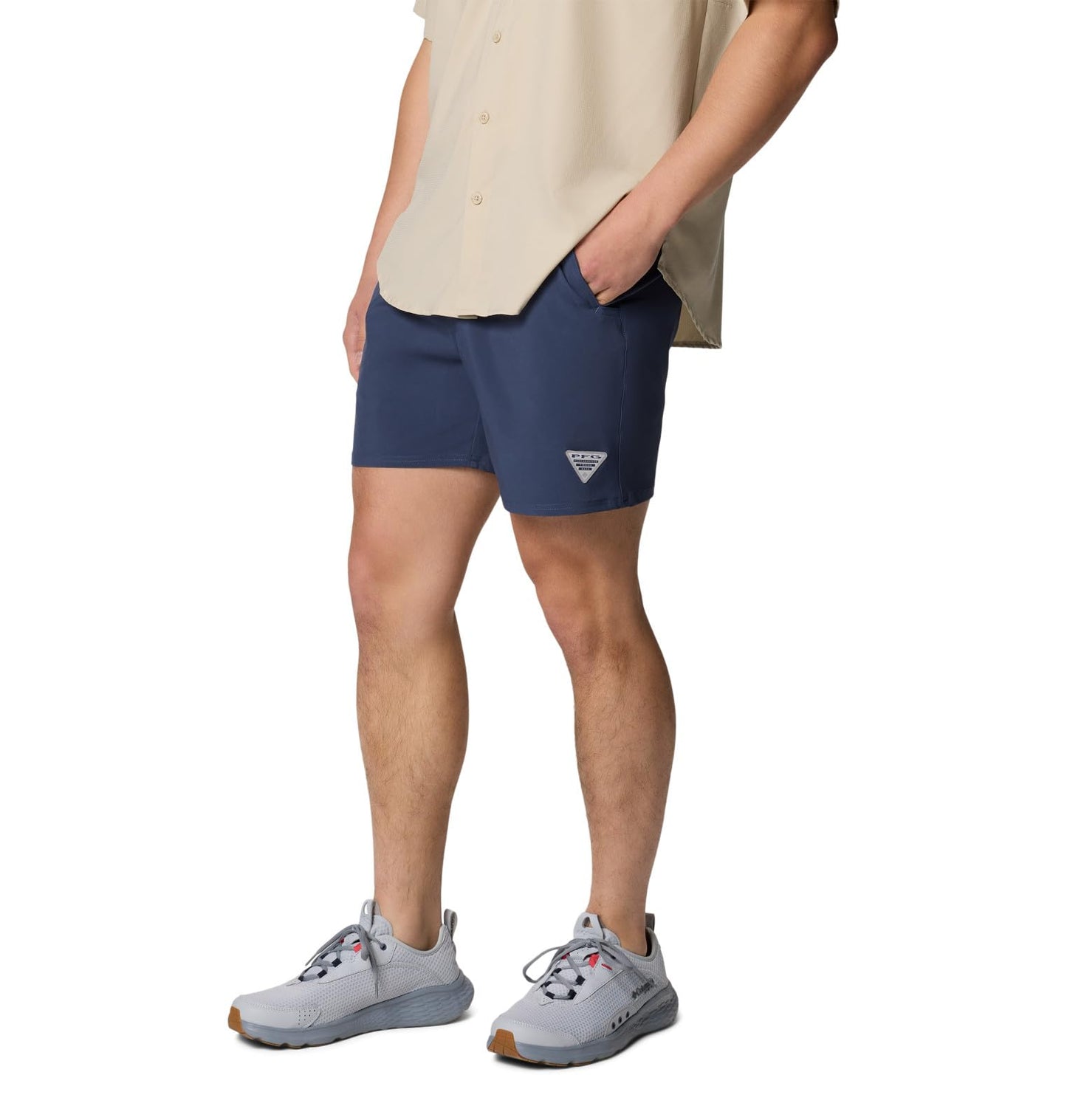 Columbia Shorts Men's PFG Terminal Roamer Stretch, Nocturnal, Large x 6, Nocturnal, Large/6" Inseam