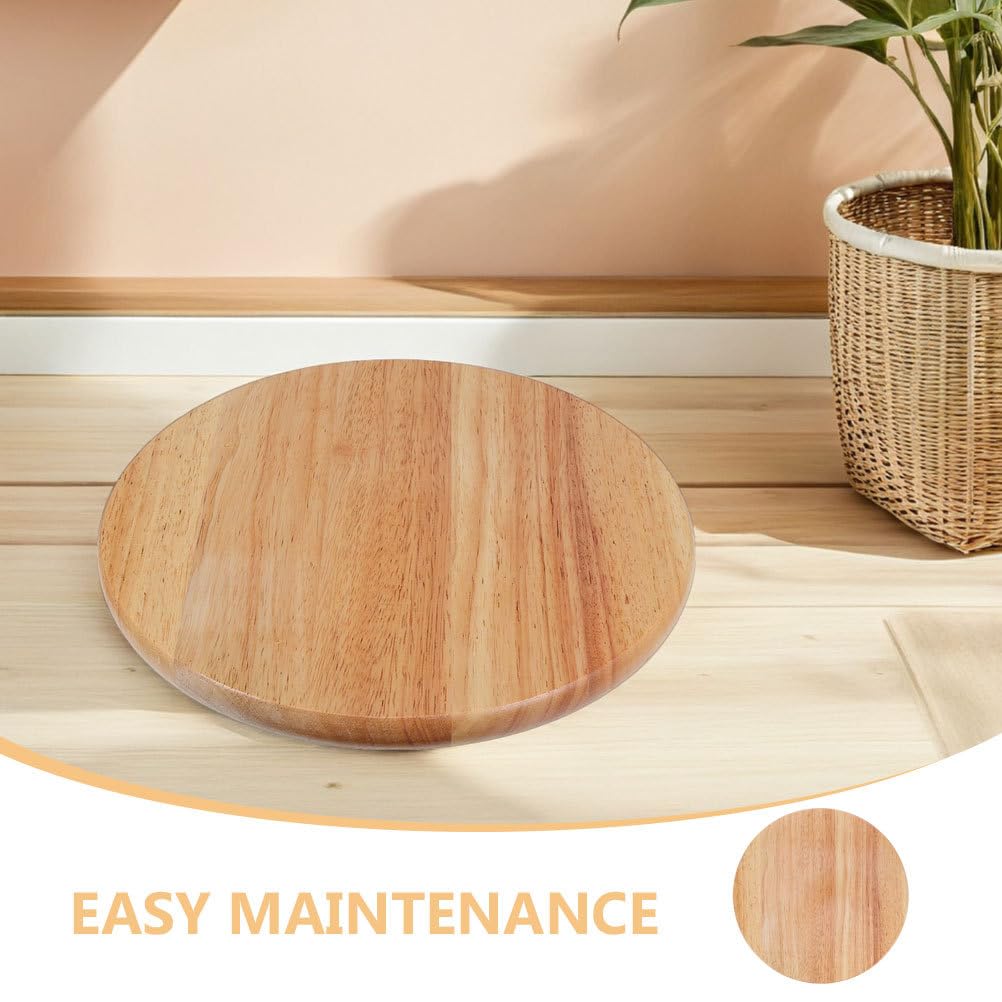 NUOBESTY Solid Wood Stool Replacement Seat Round Wooden Top Ergonomic Bar Stool Seat Replacement for Home Restaurant Cafe Use 13.77X13.77X0.78In