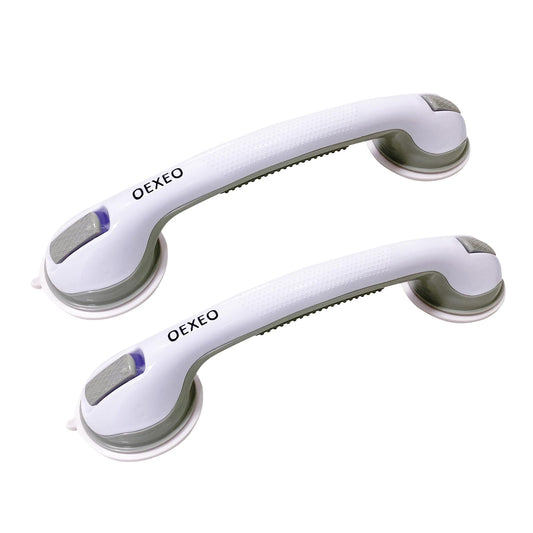 OEXEO 2PCS 16" Grab Bars for Bathroom - Shower Handle - Grab Bars for Bathtubs and Showers - Safety Hand Rail Support for Tub, Handicap, Elderly, Injury, Kid, Senior Assist Bath Handle