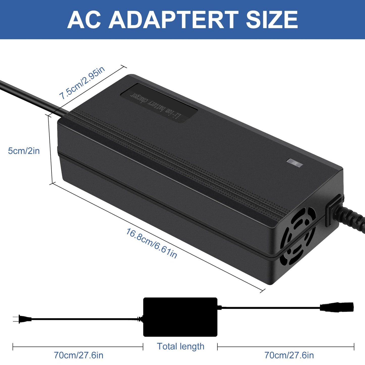 42V 2A (5 Plugs) Universal Charger for Jetson,Gotrax,Razor,Brid,Segway, Sisigad,Hiboy,Ninebot 36V Lithium-ion Battery