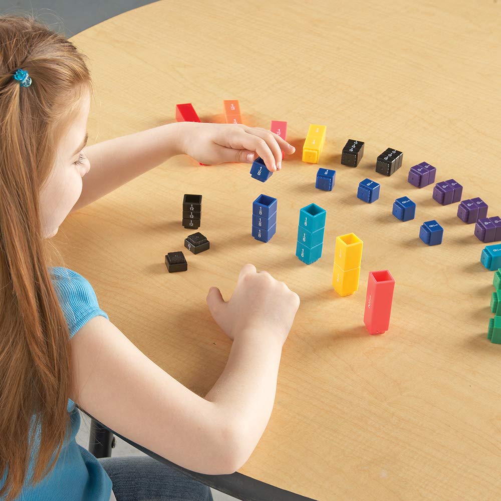 Learning Resources LER2510 Fraction Tower Fraction Cubes, 51 Pieces