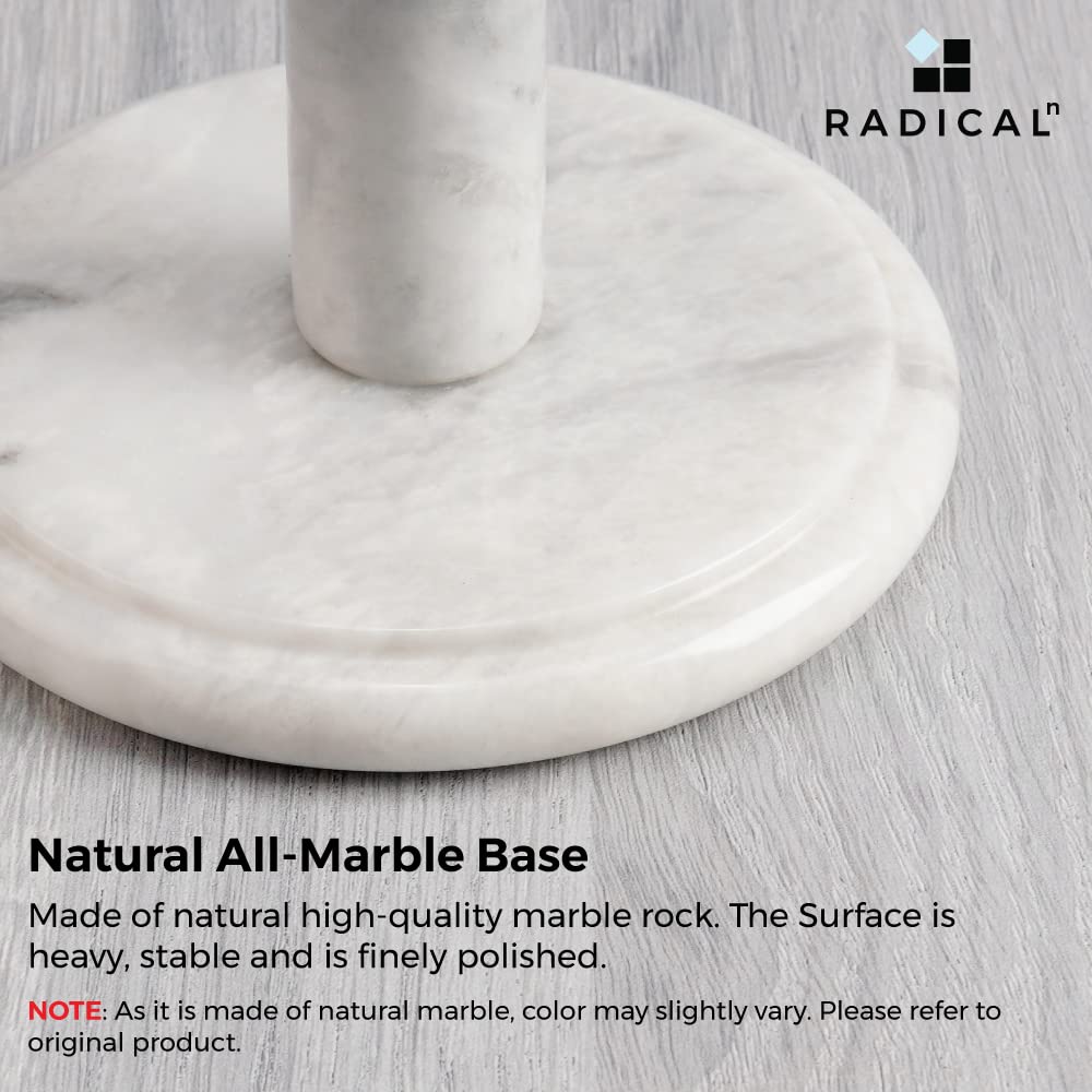 Radicaln Marble Paper Towel Holder White Kitchen Towels Rack Handmade Paper Roll Holder with Stand - Wrapping Paper Holder Towel - Hand Towel Rack Holder
