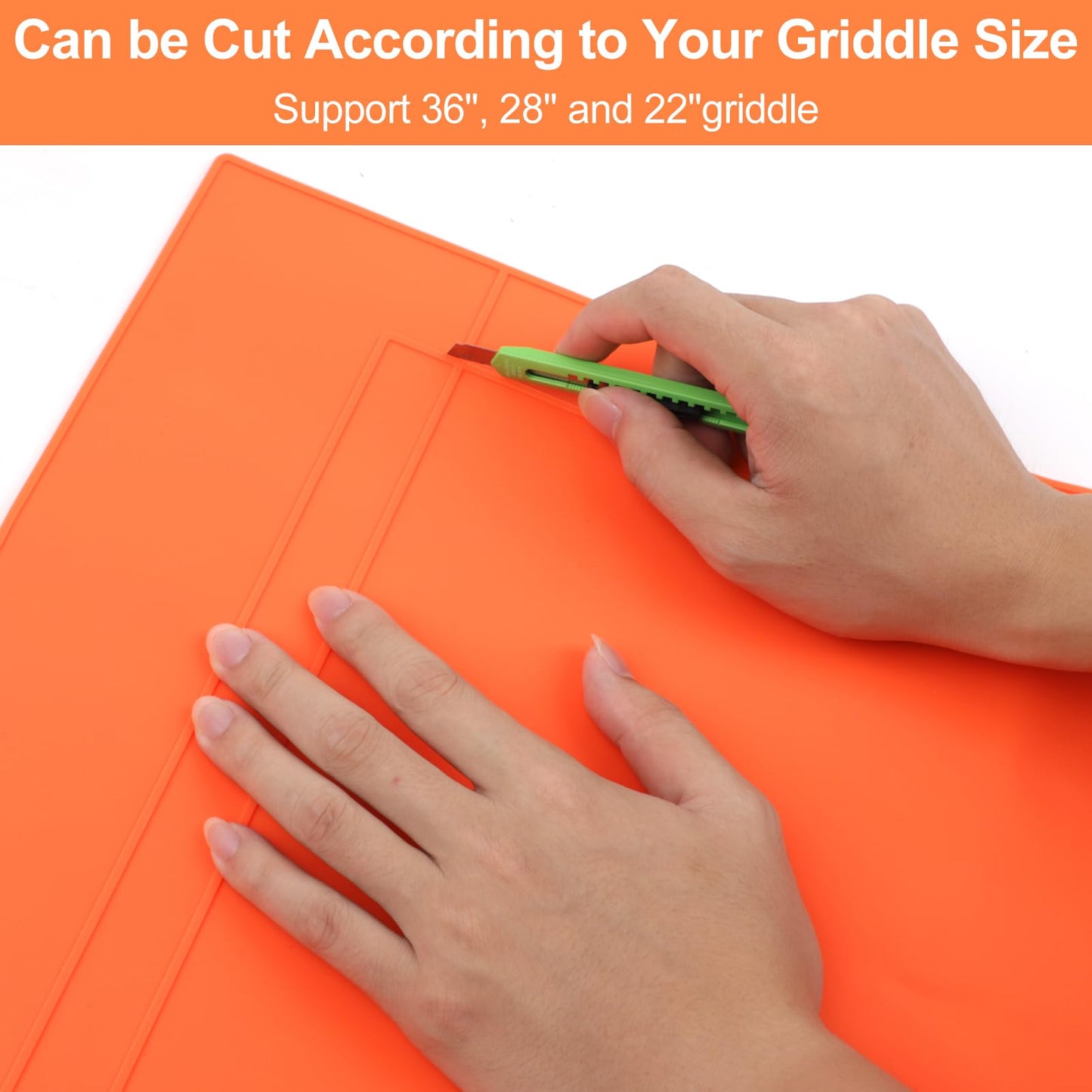 Blackstone Silicone Griddle Cover 36 INCH, Easy Cut to Fit 36",30", 28", 22", Blackstone Silicone Mat All Season Flat Top Protective Grill Cover