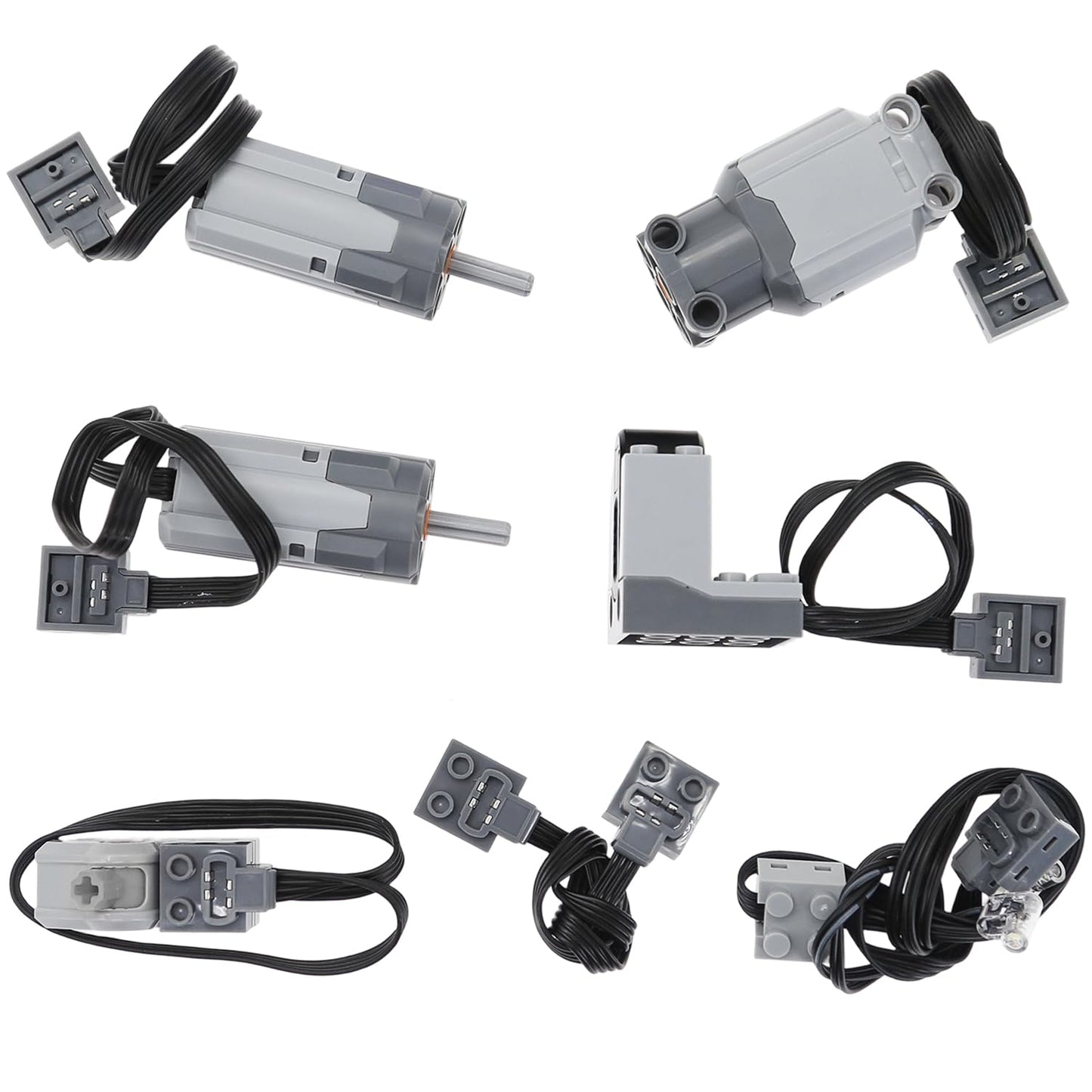 9-in-1 Technic-Motor-Kit Compatible with Lego, Power Functions Motor Set with M & L Motors, Remote Control, IR Receiver, AA Battery Box for STEM Project Moc Building Blocks