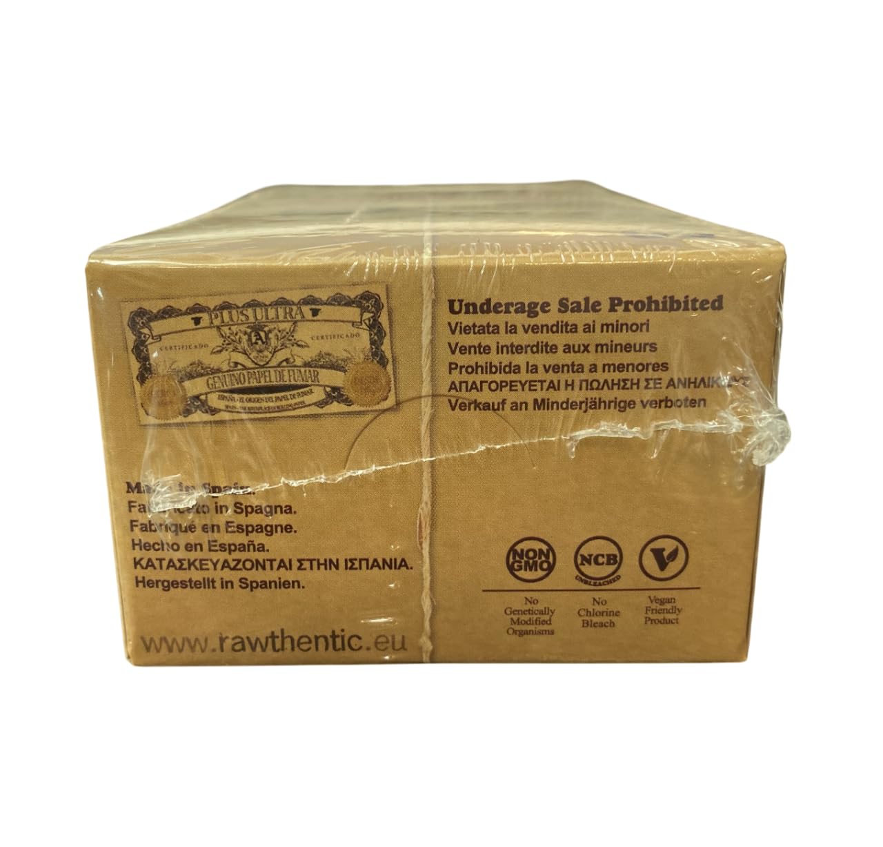 RAW Natural Single Wide Rolling Papers - 50 Booklets, Unbleached Hemp Flax Blend