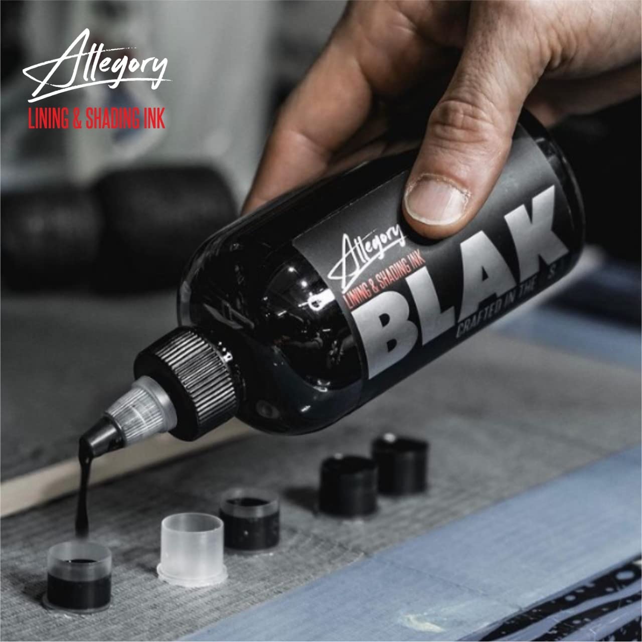 Allegory Premium Lining & Shading Tattoo Ink Black (8 oz)