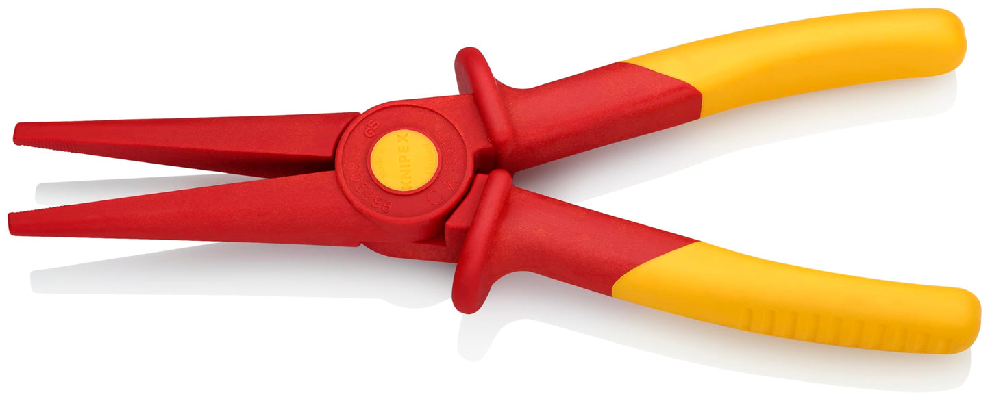 Knipex Tools 98 62 02 Flat Nose Plastic Pliers 1000V Insulated, Red/Yellow